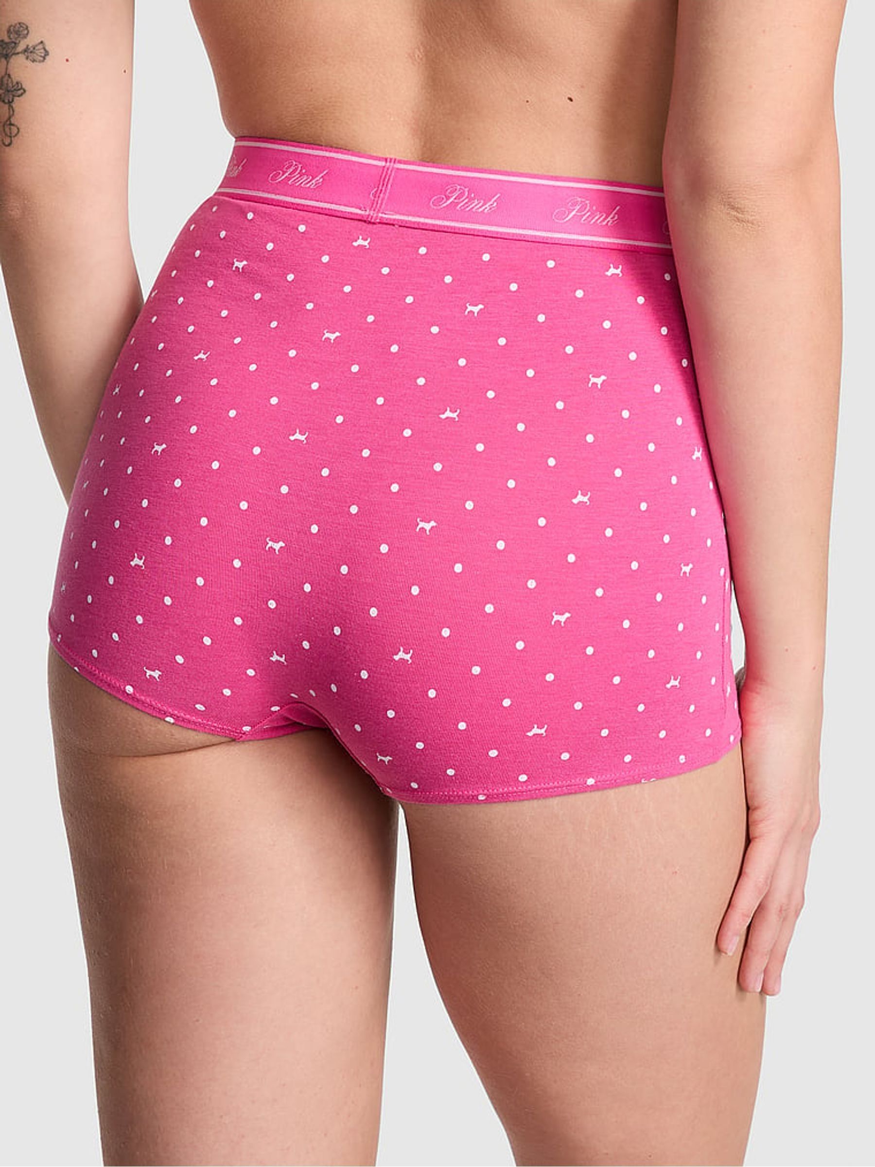 Pink Gossip Dot Short Cotton Logo Knickers - Image 2 of 3
