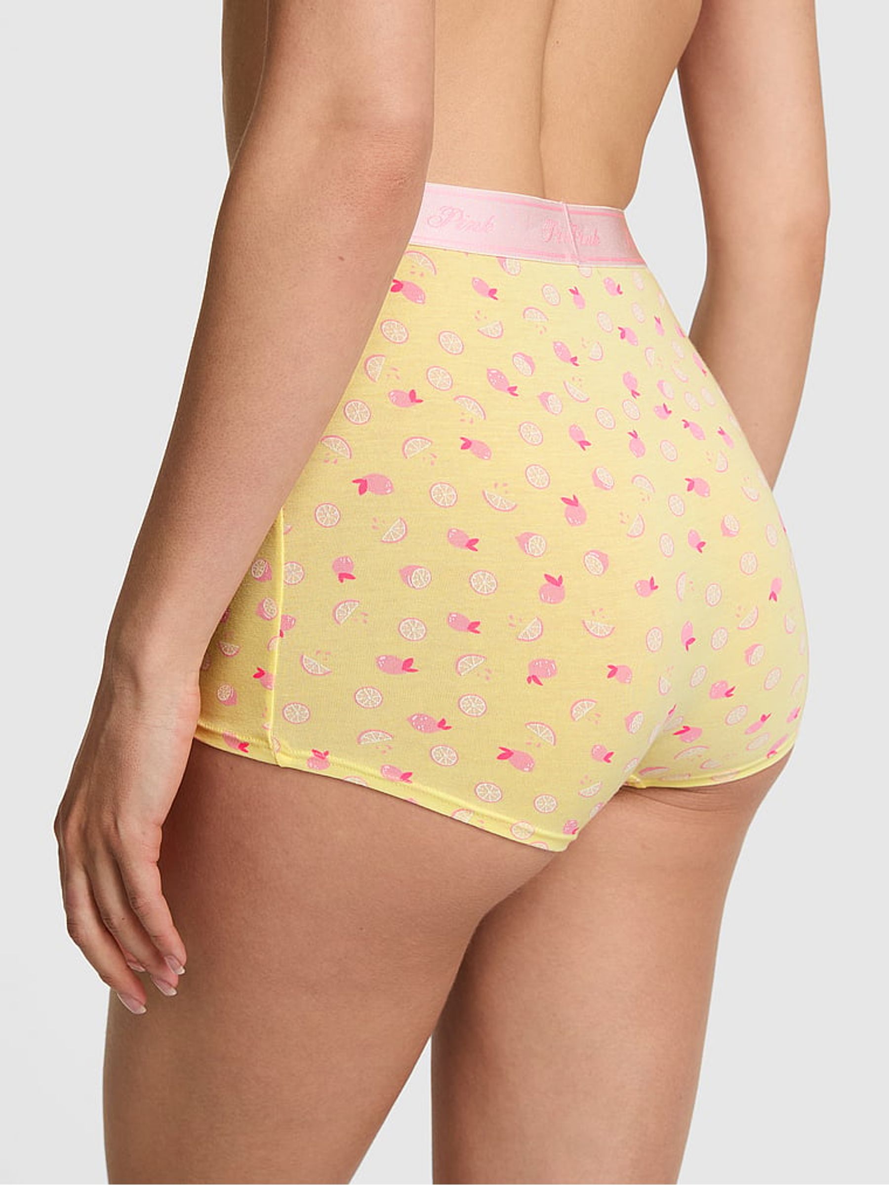 Mellow Yellow High Waist Cotton Logo Knickers - Image 2 of 2