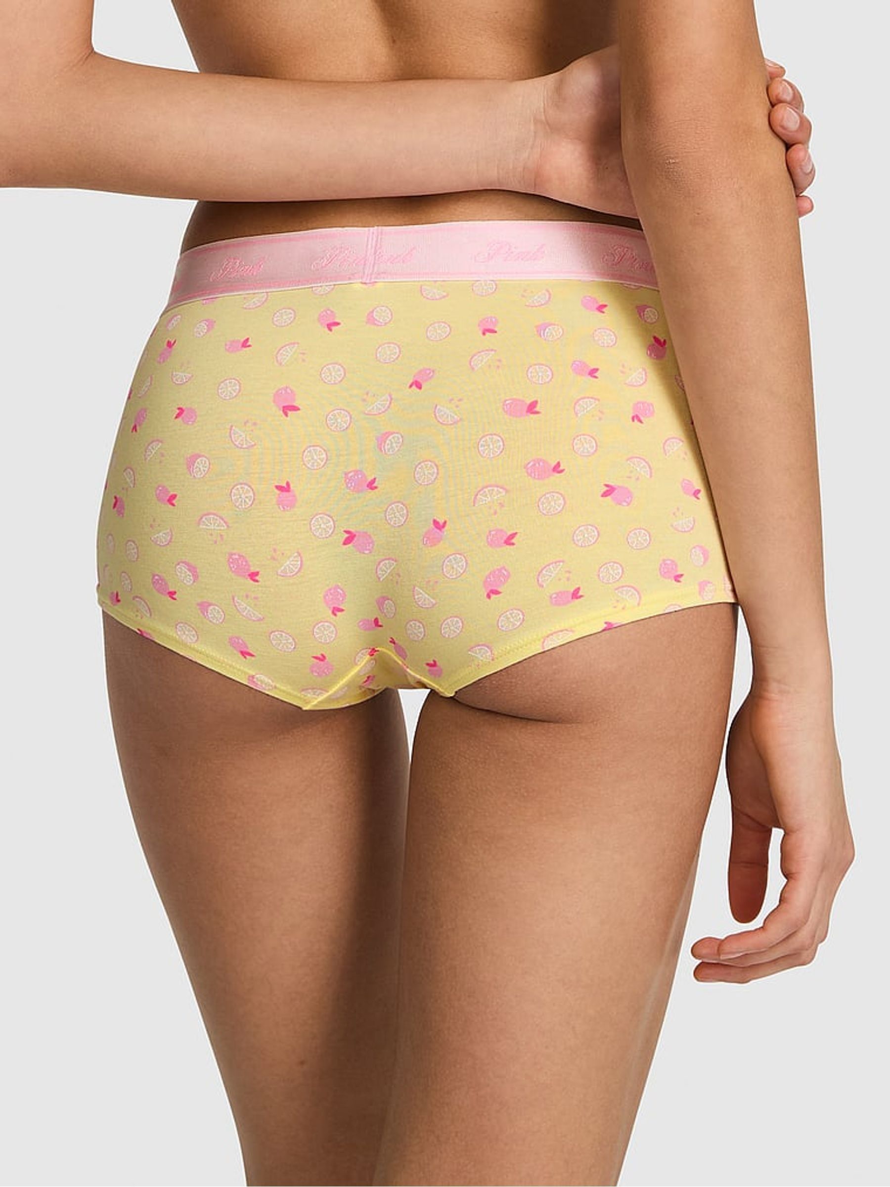 Mellow Yellow Short Cotton Logo Knickers - Image 2 of 2
