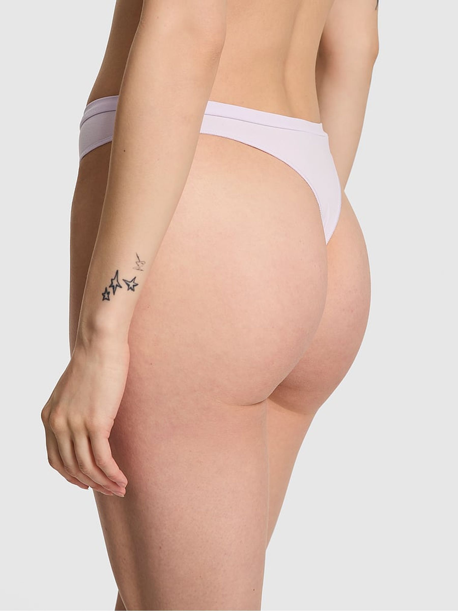 Purple Whisper Thong Knickers - Image 2 of 2