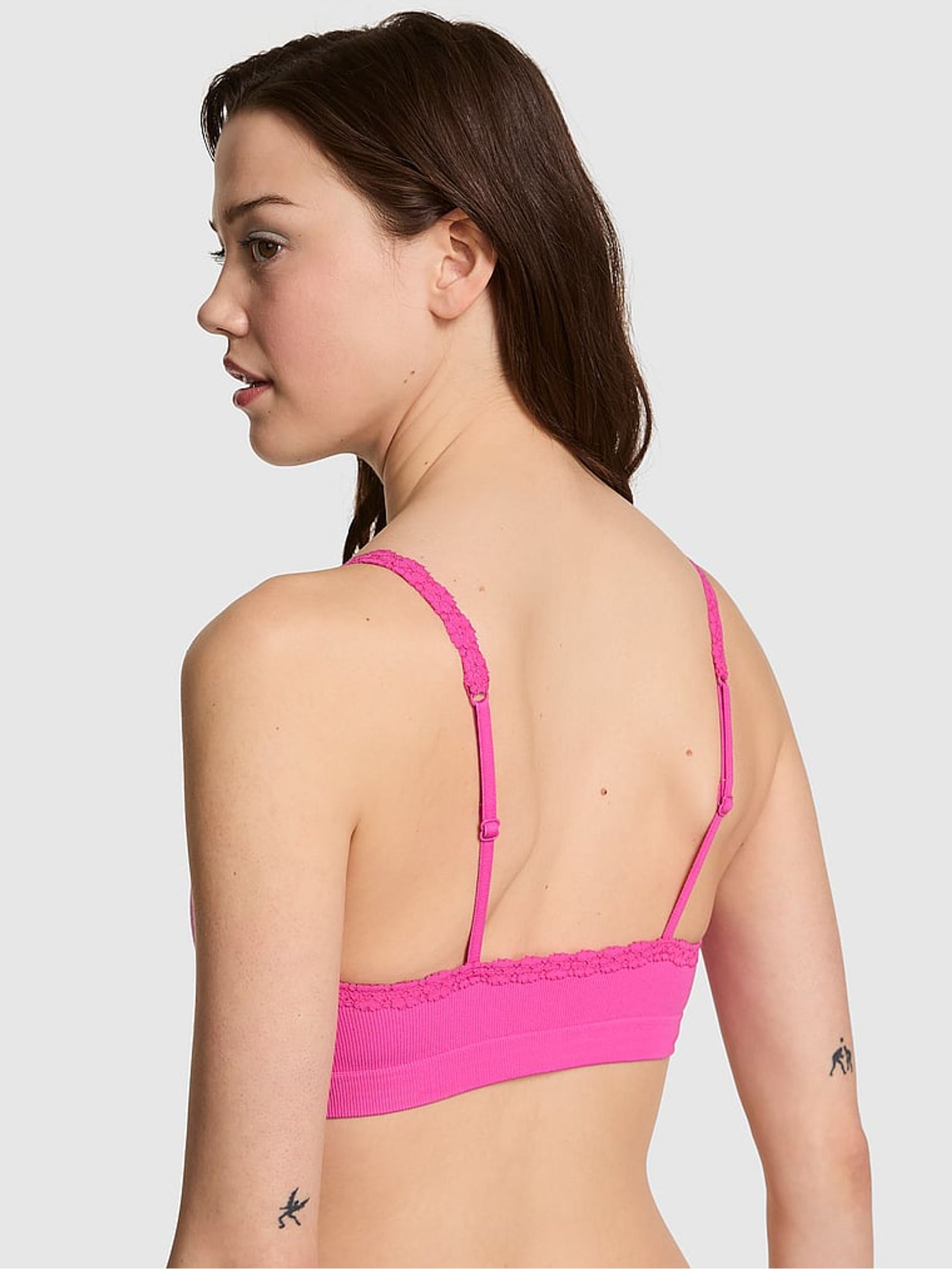 Pink Gossip Non Wired Push Up Seamless Rib Bralette - Image 2 of 2