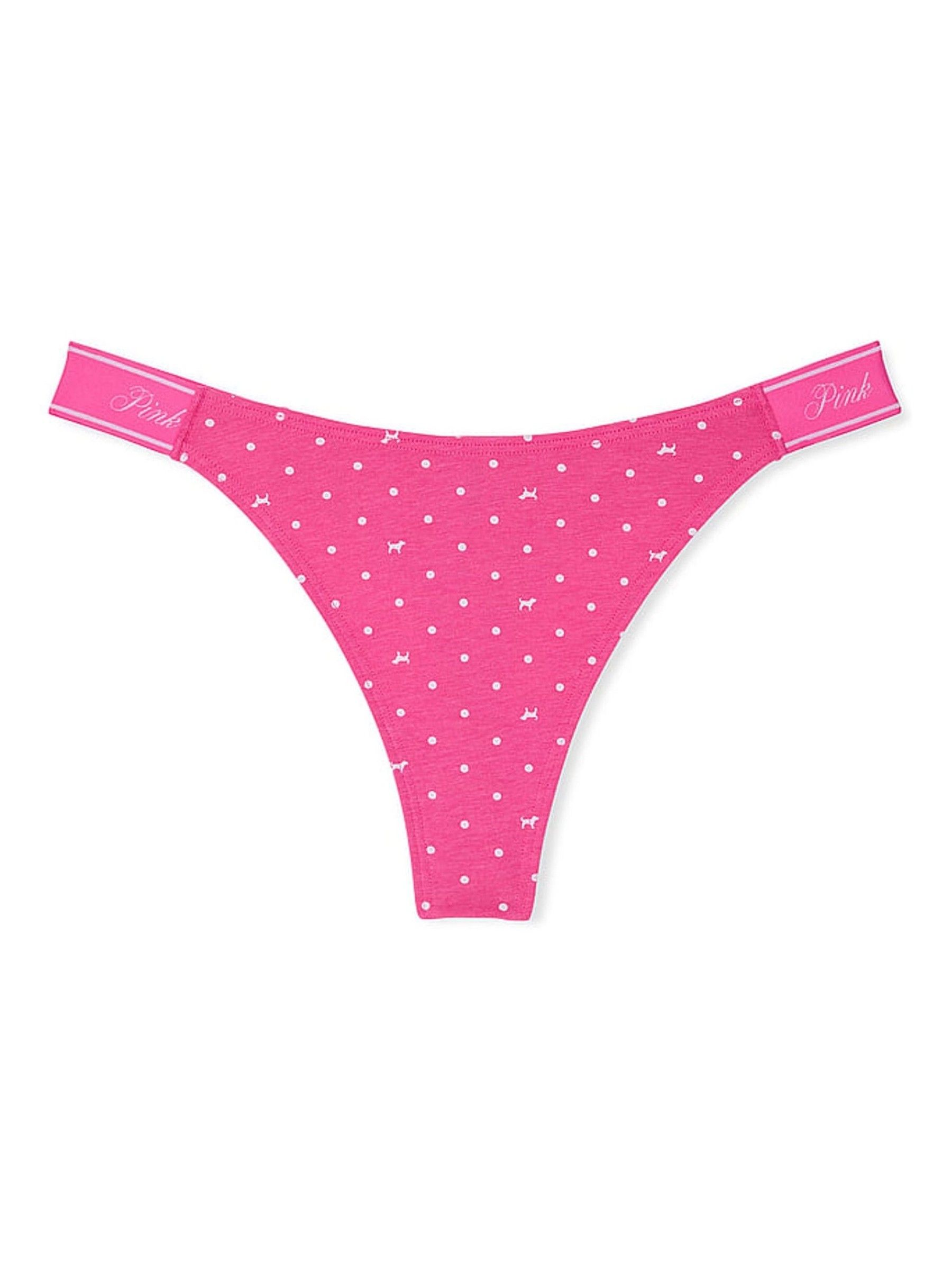 Pink Gossip Dot Thong Cotton Logo Knickers - Image 3 of 3