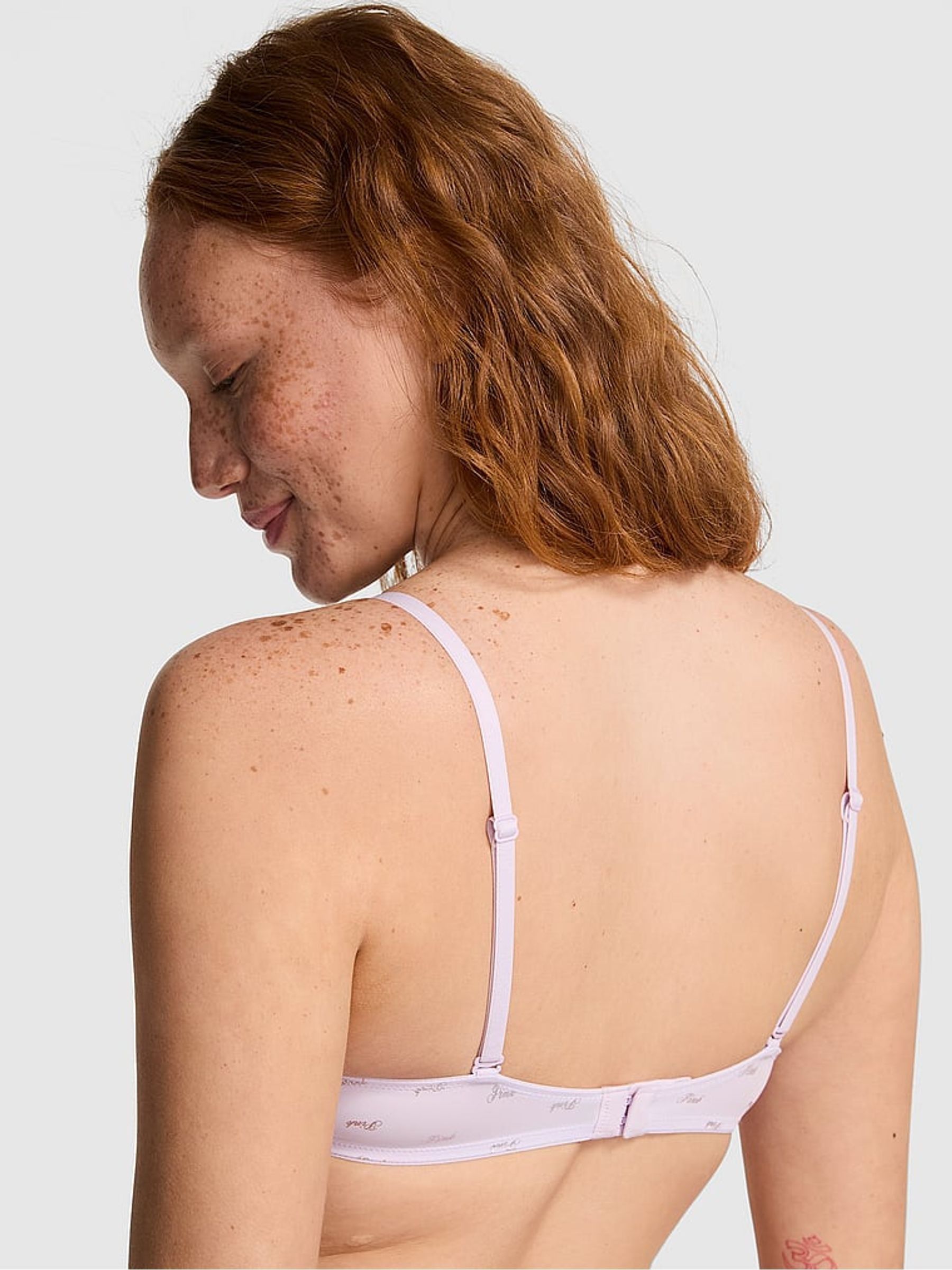 Purple Whisper Logo Push Up Bra - Image 2 of 3