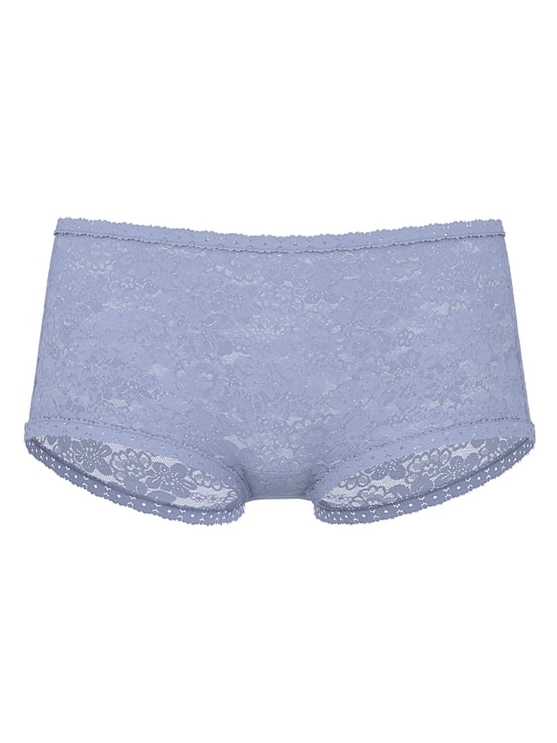 Dusty Iris Blue Short Floral Lace Knickers - Image 4 of 4