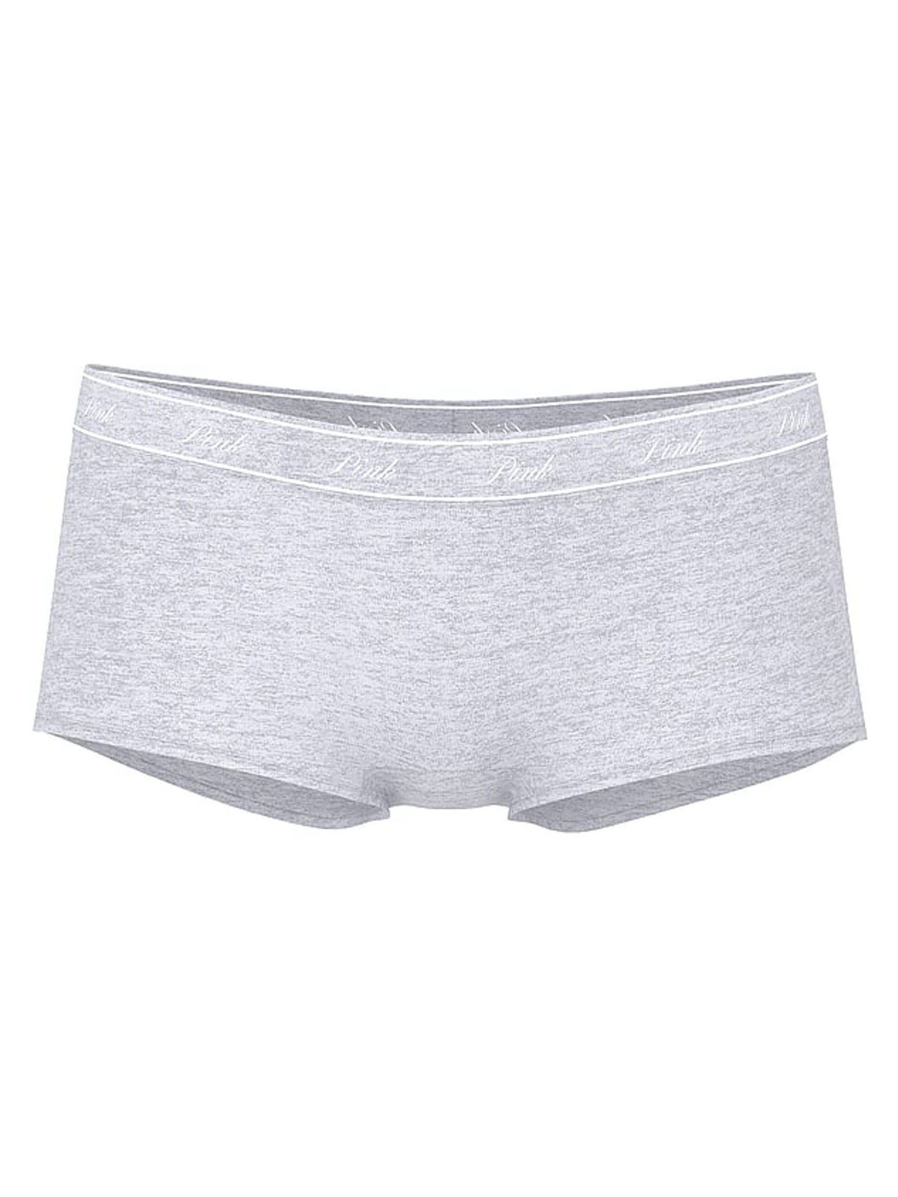 Grey Heather Short Cotton Logo Knickers - Image 3 of 3