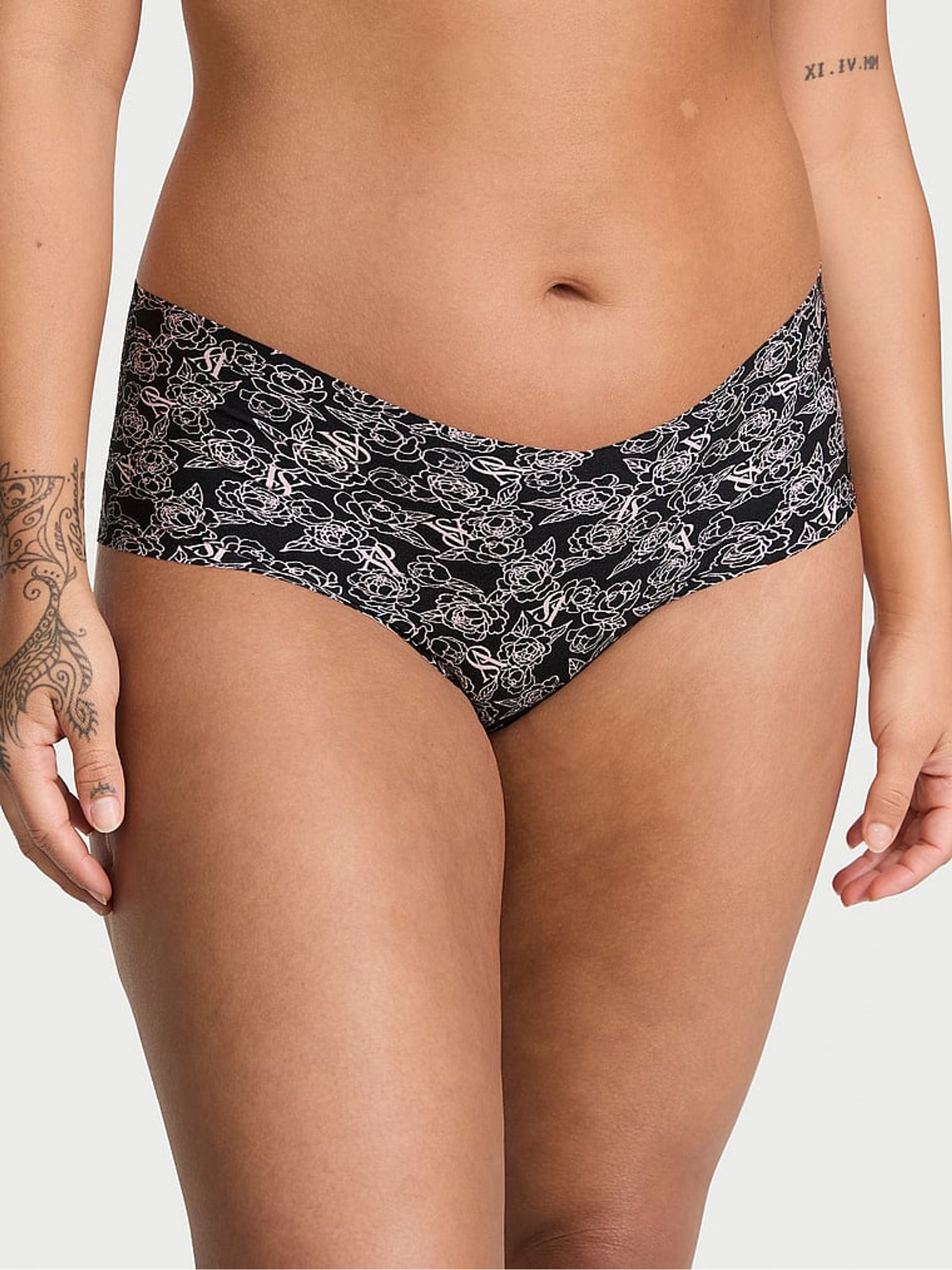 Black Sketch Floral Cheeky Knickers - Image 1 of 3