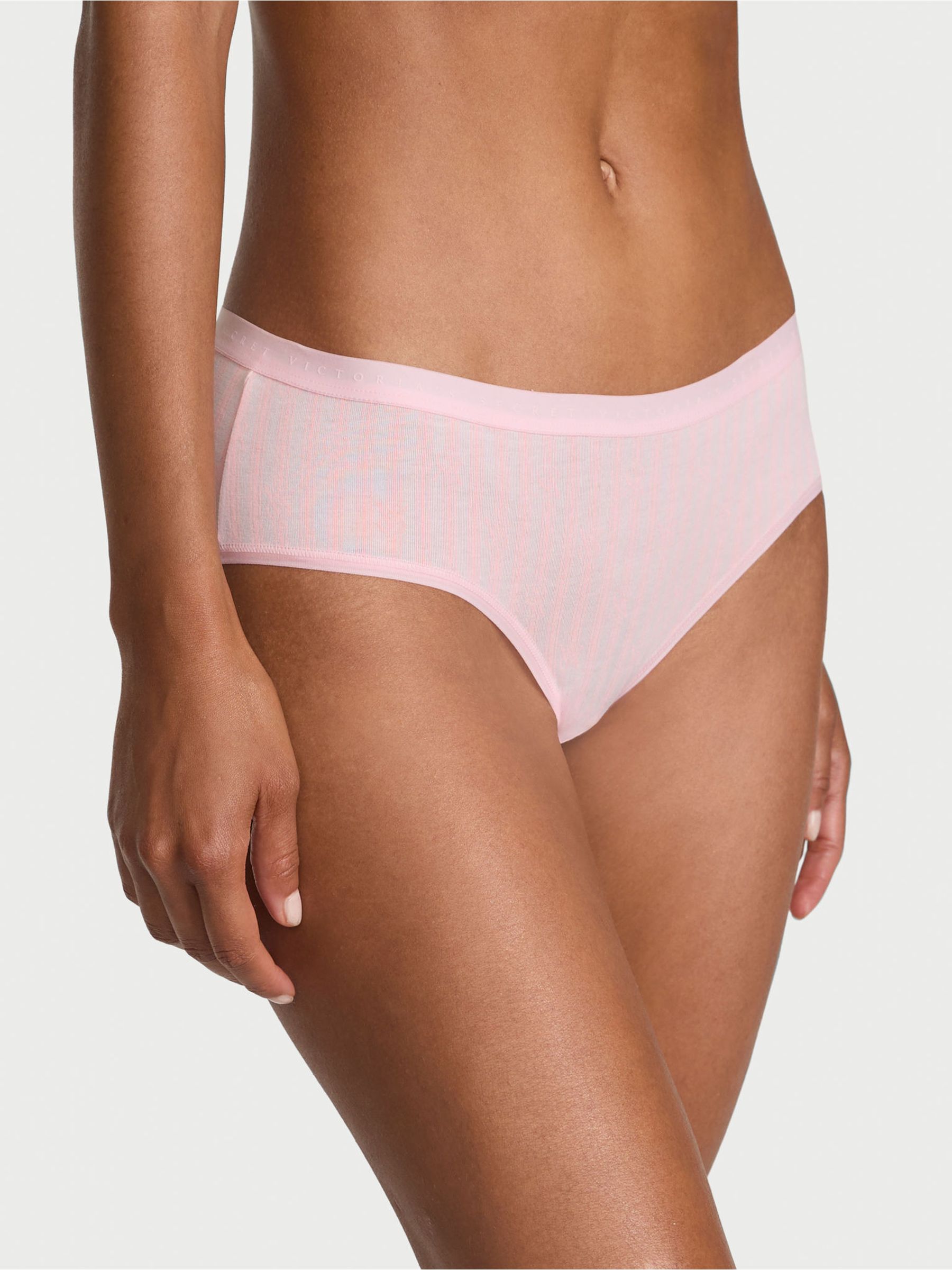 Pretty Blossom Lock Up Pink Stripe Hipster Knickers - Image 1 of 3