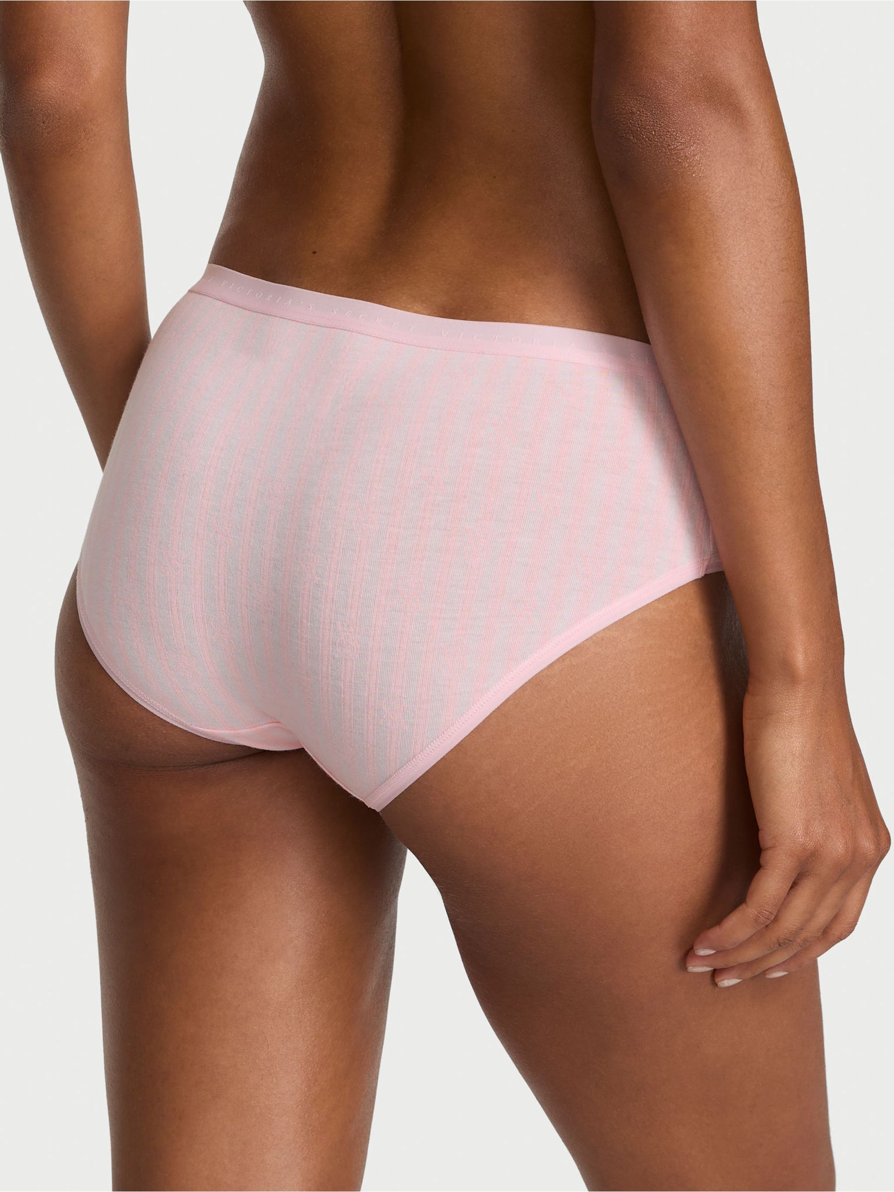 Pretty Blossom Lock Up Pink Stripe Hipster Knickers - Image 2 of 3