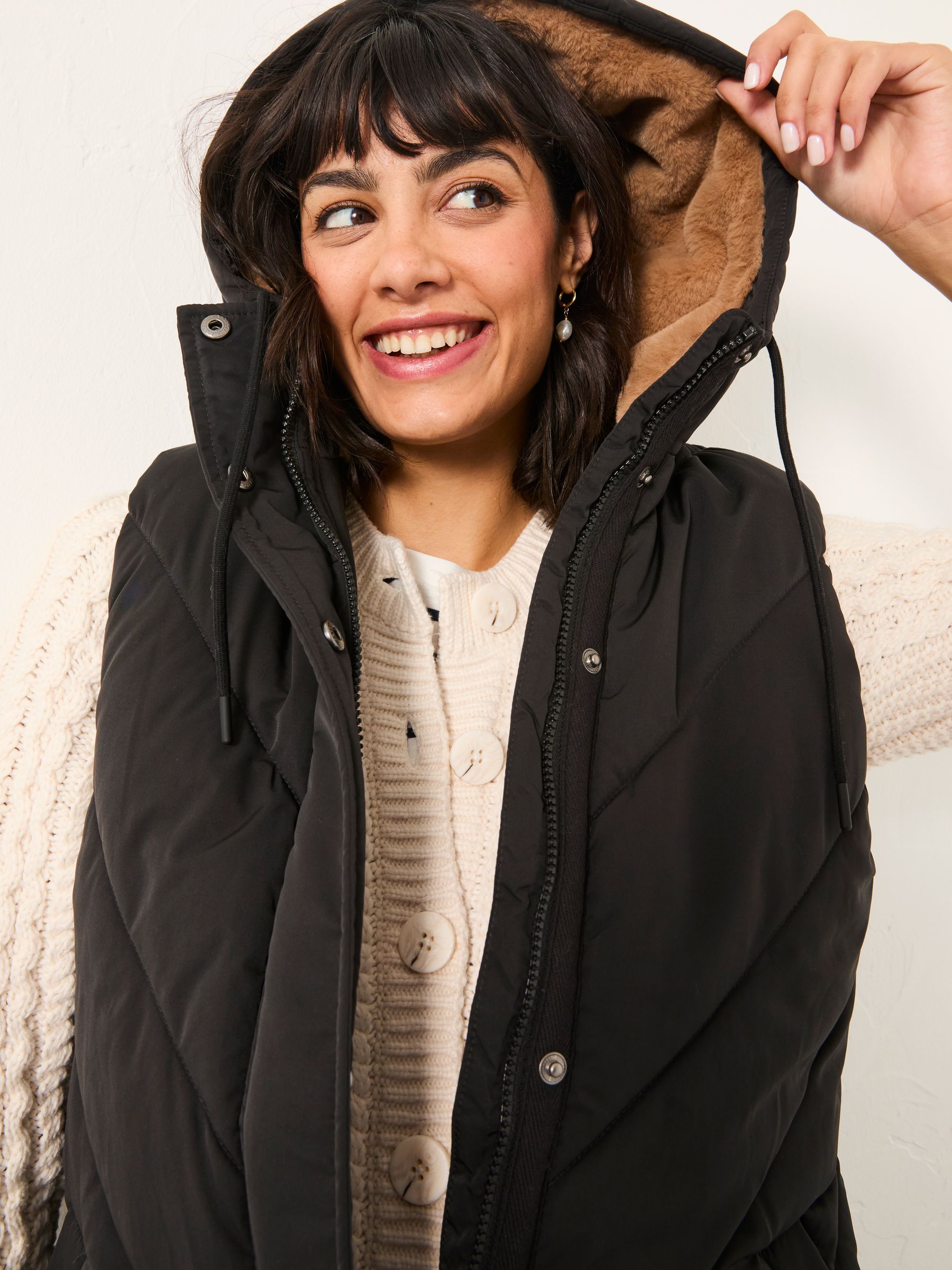 Gem Black Gilet | FatFace USA