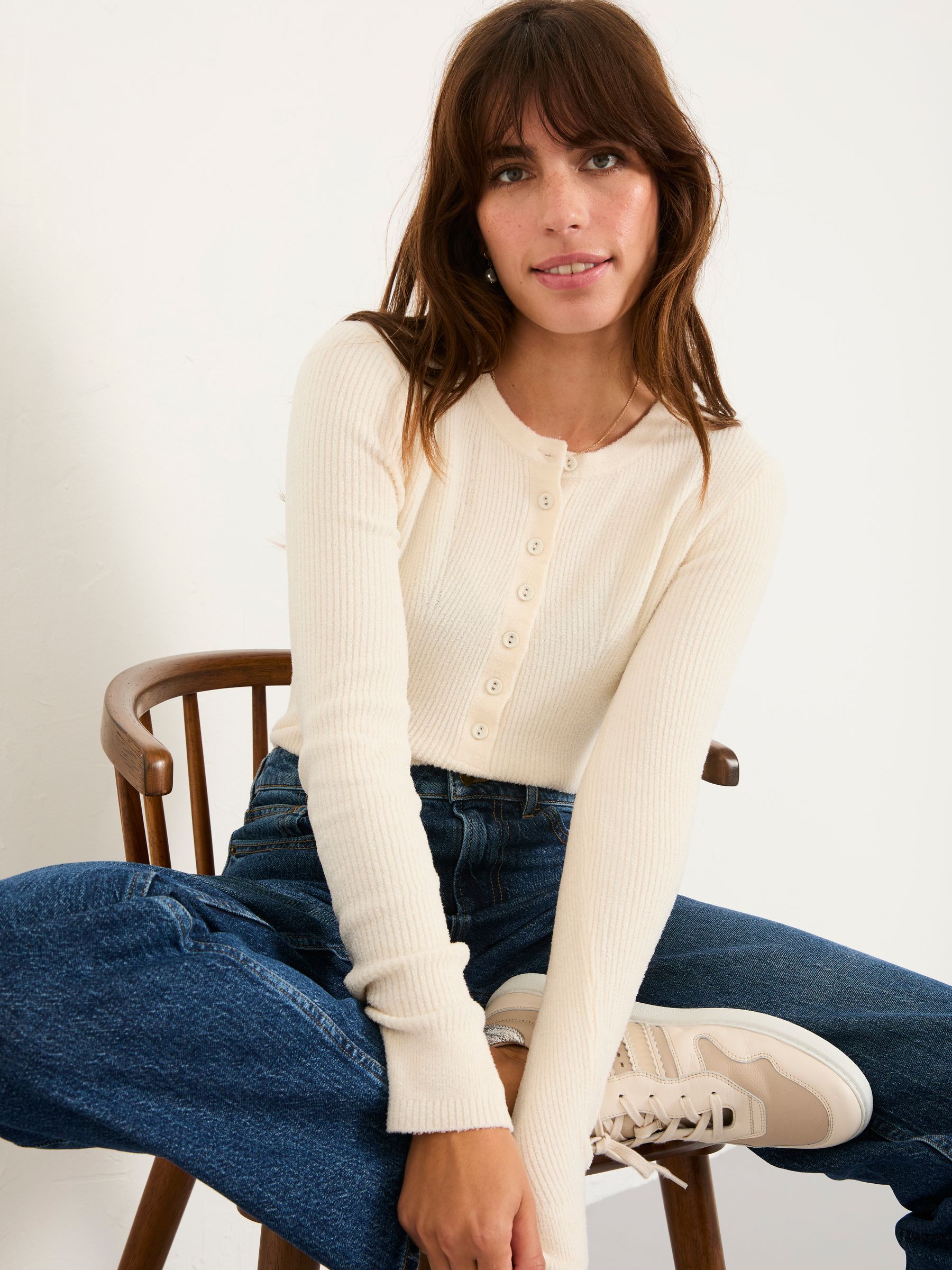 Nils Ivory Knitted Rib Top - Image 4 of 6