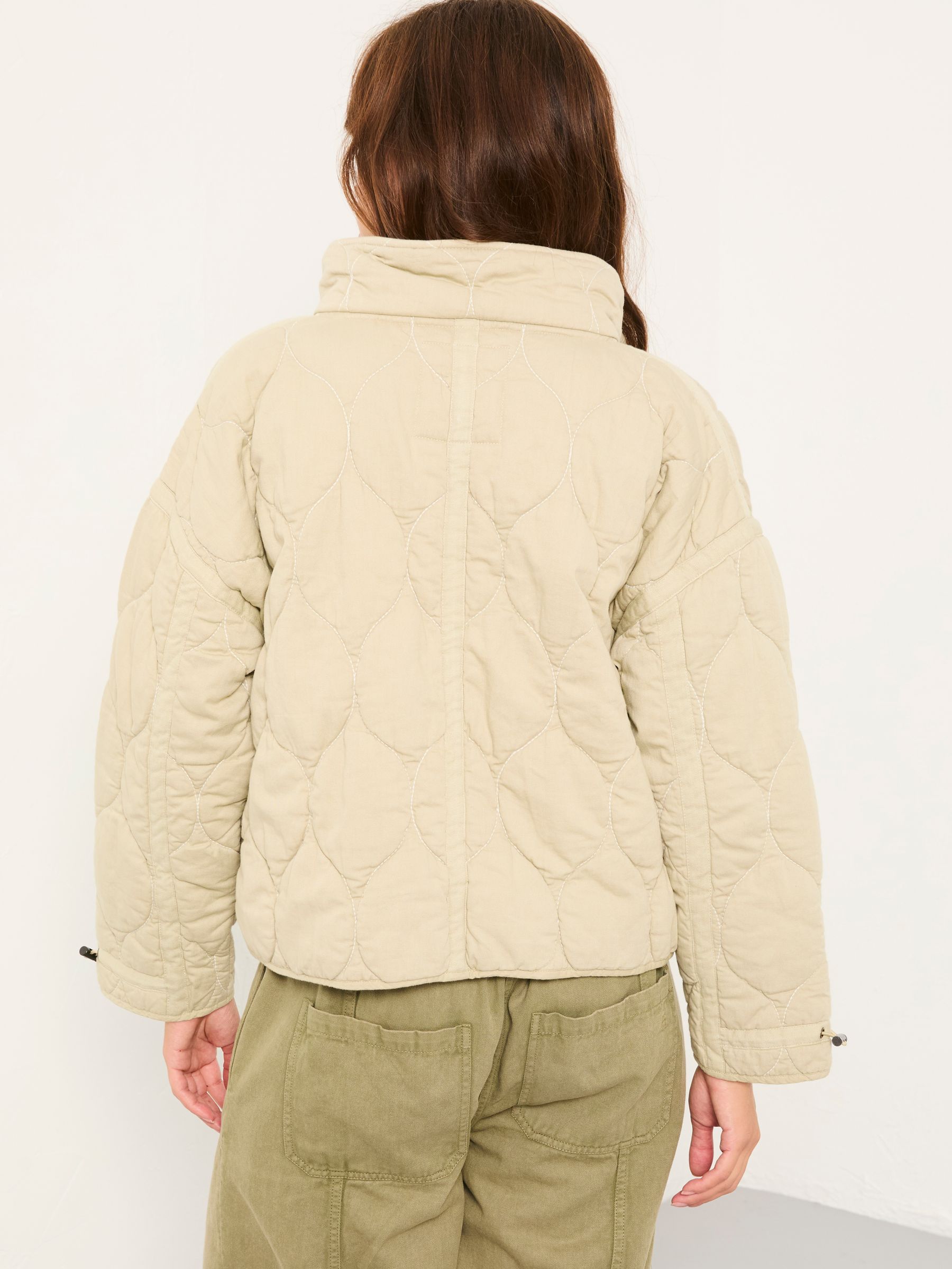 Maja Light Green Quilted Jacket - Image 3 of 6