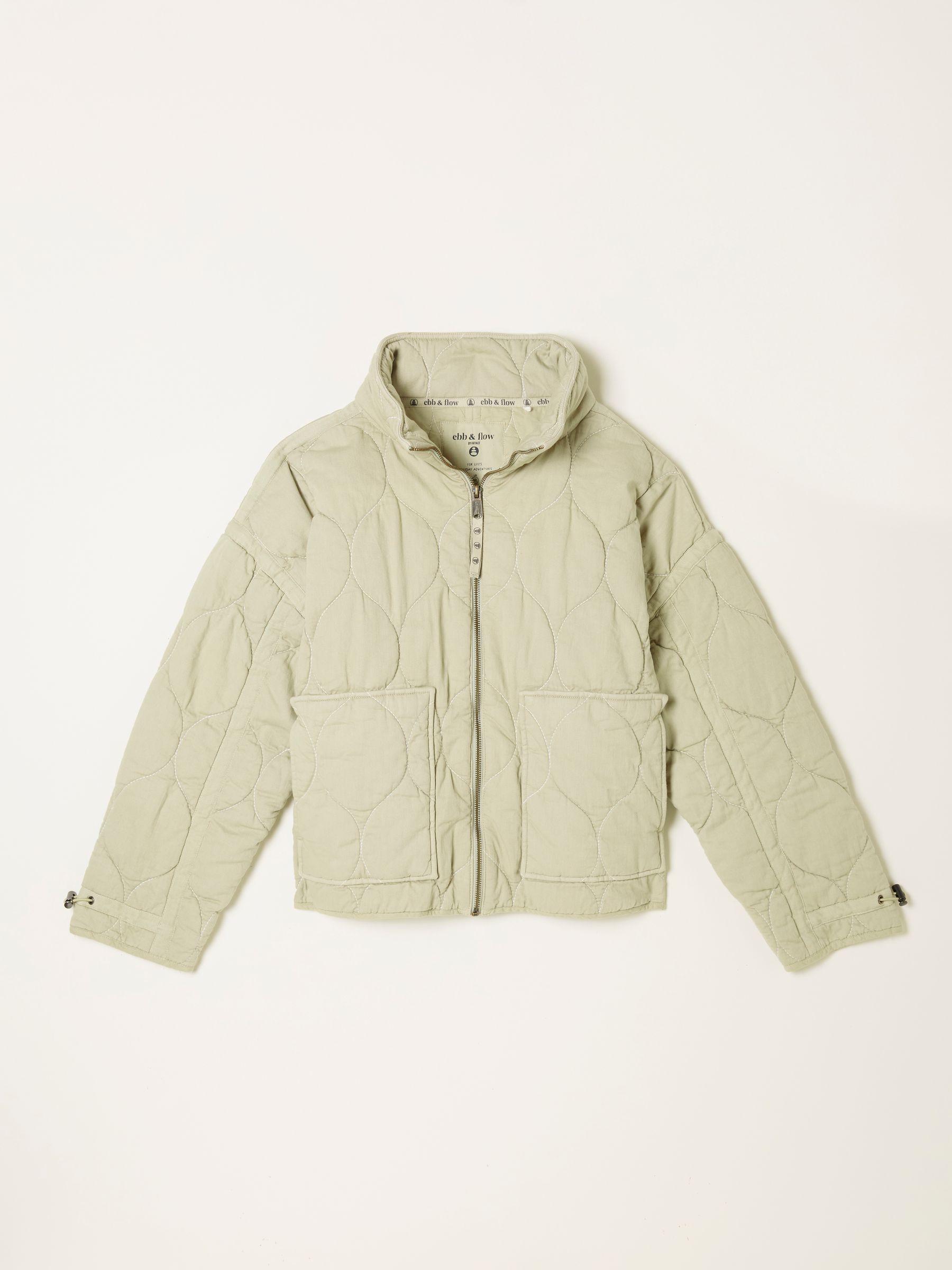 Maja Light Green Quilted Jacket - Image 6 of 6