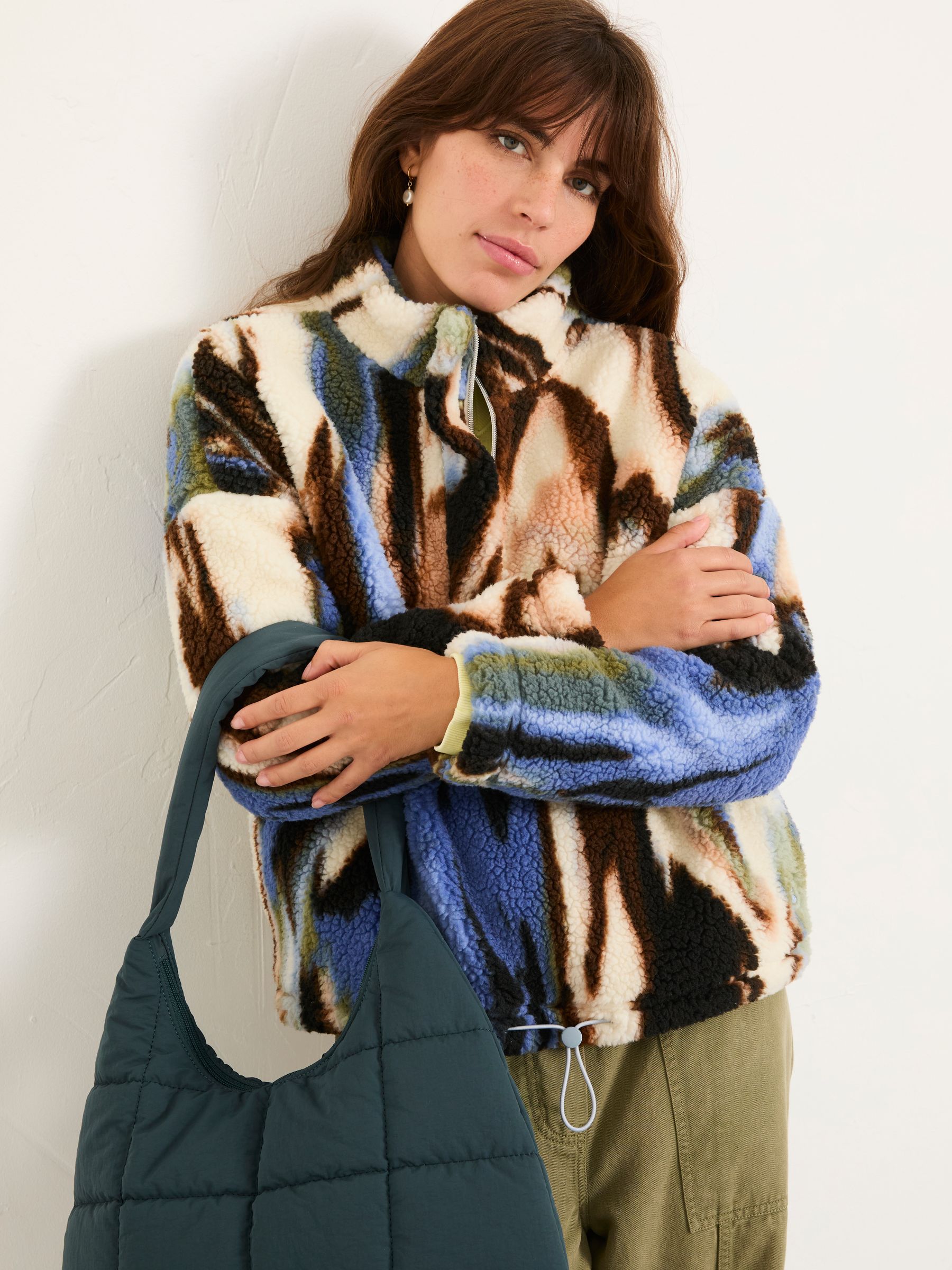 Raya Natural Printed Half Neck Fleece - Image 4 of 5