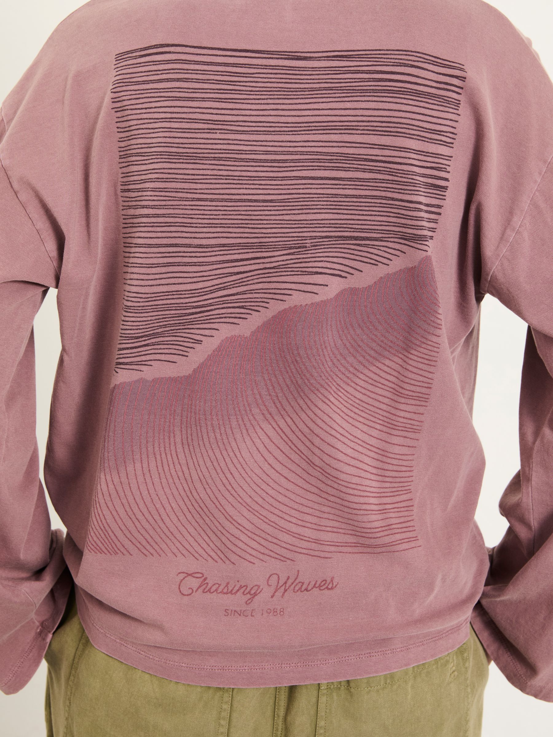 Frey Lilac Purple Long Sleeve Graphic T Shirt - Image 3 of 5