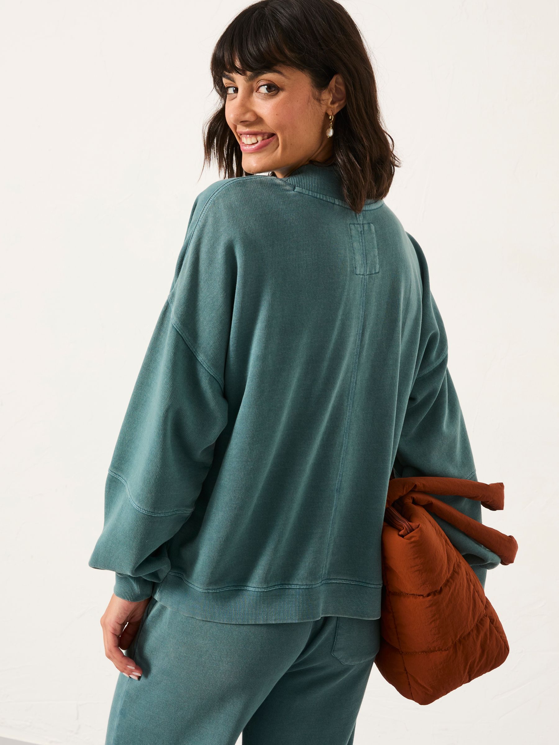 Jule Teal Blue Sweat Top - Image 2 of 5