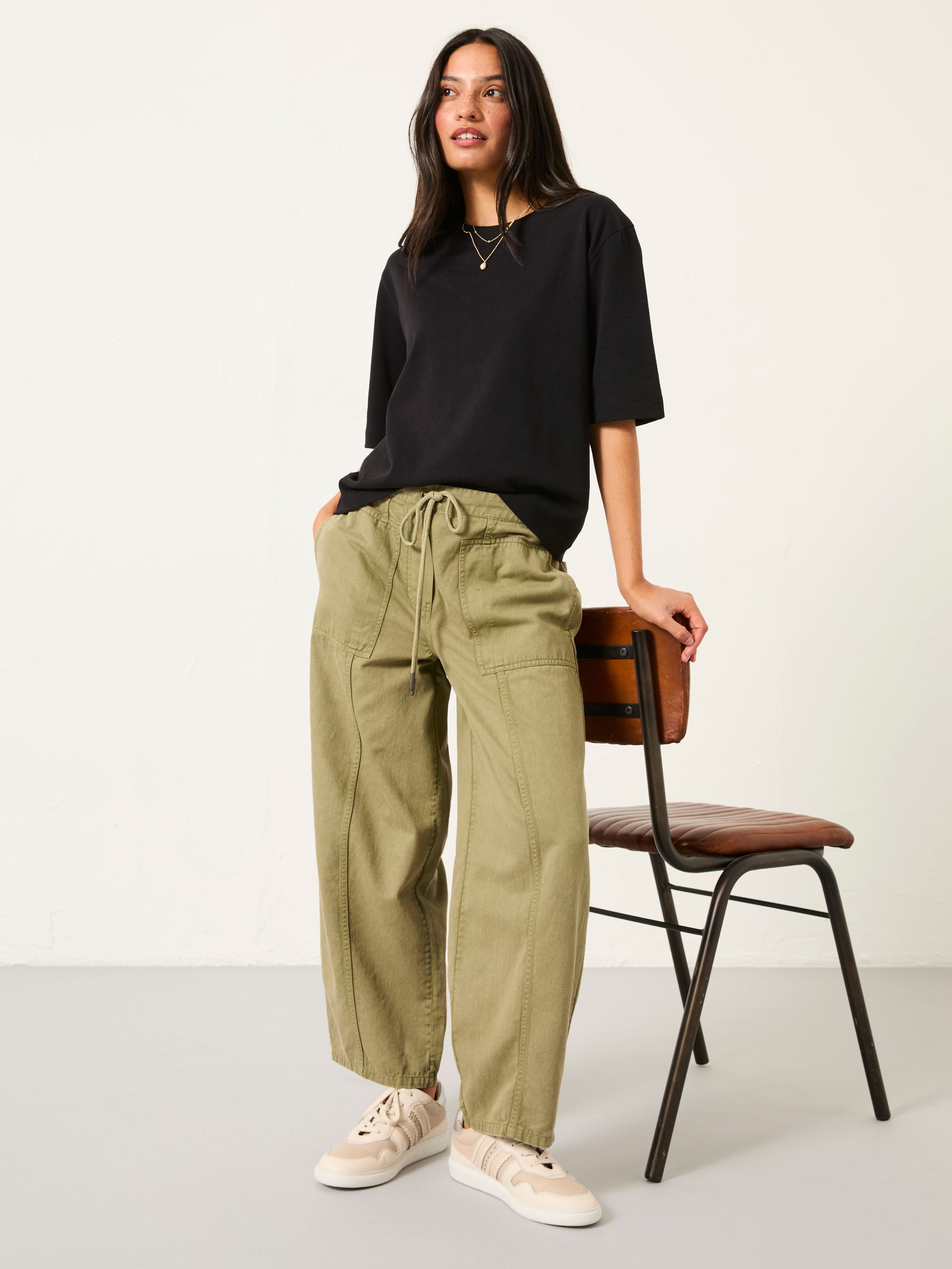 Alve Khaki Green Cargo Joggers - Image 4 of 6
