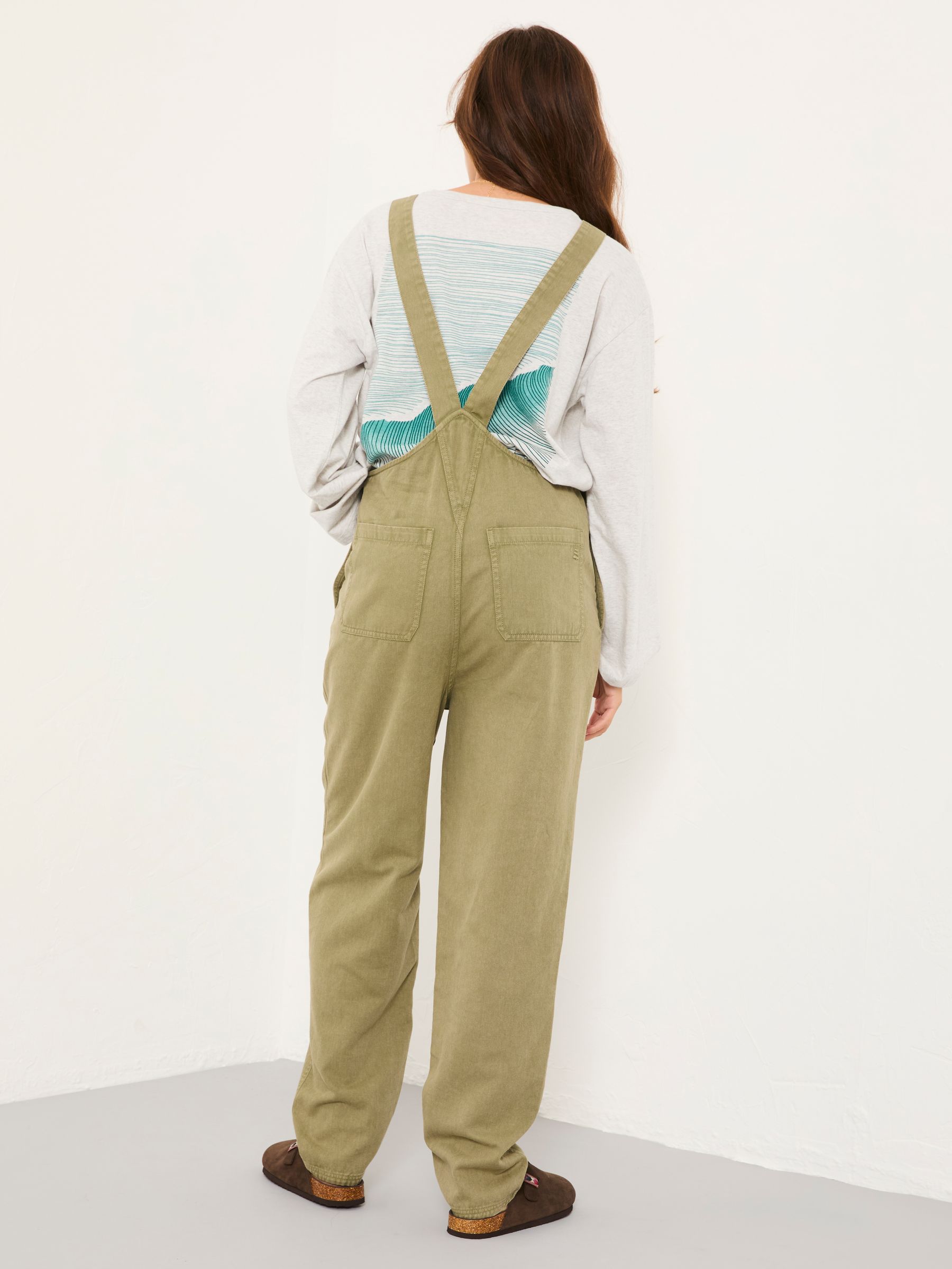 Freja Khaki Green Dungaree - Image 3 of 6