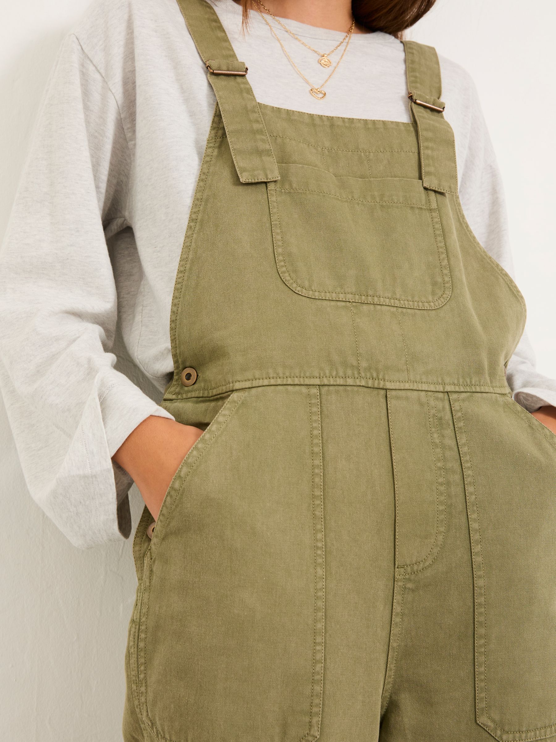 Freja Khaki Green Dungaree - Image 4 of 6