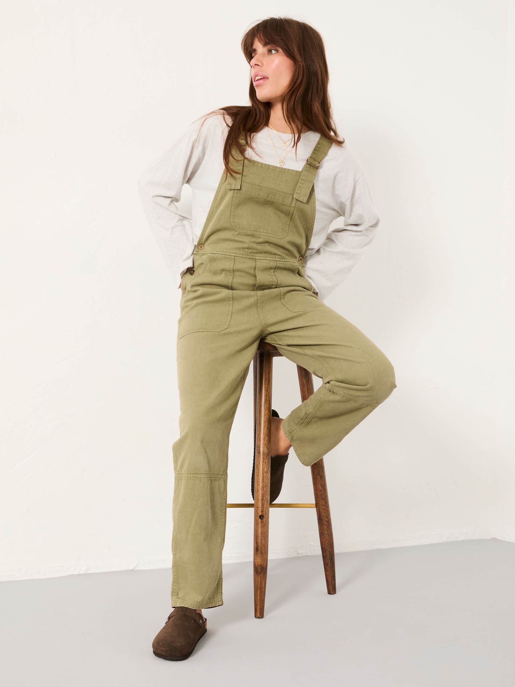 Freja Khaki Green Dungaree - Image 5 of 6