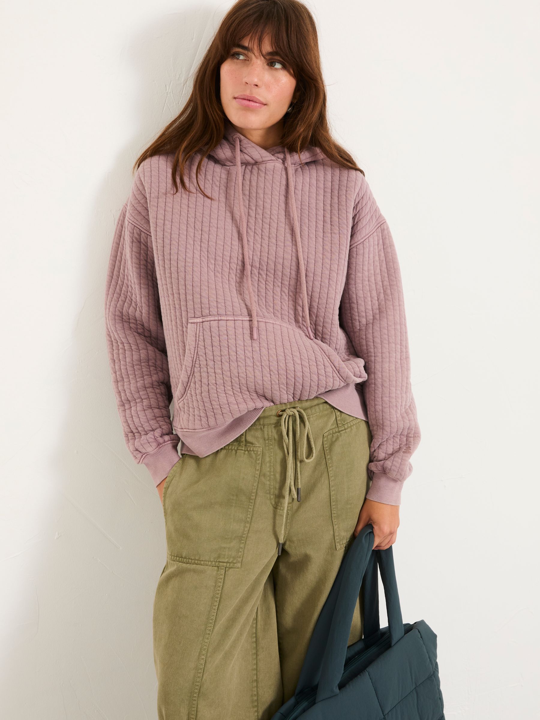 Elvy Lilac Purple Quilted Hoodie - Image 1 of 5