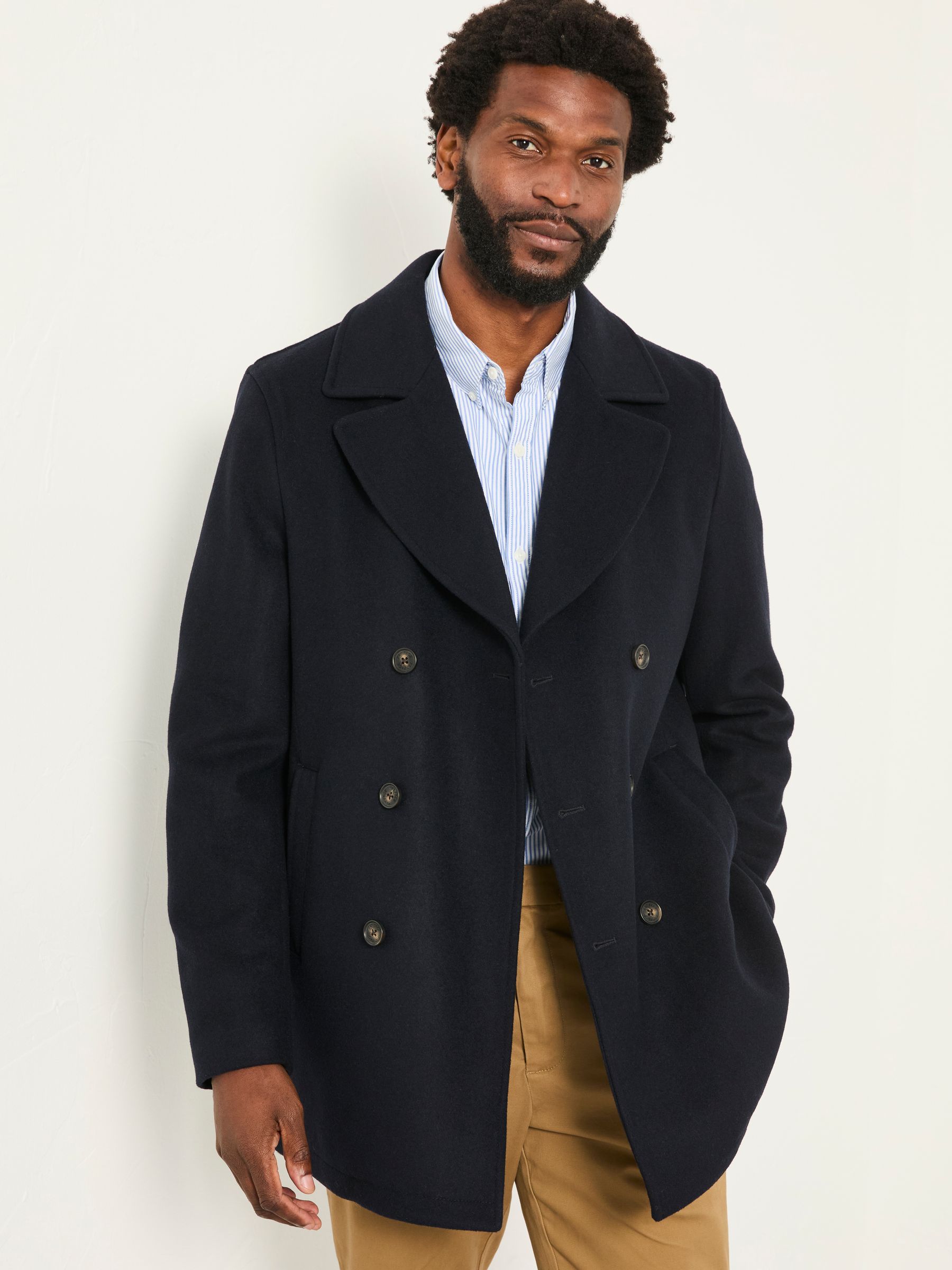 Navy Wool Mix Peacoat | FatFace USA