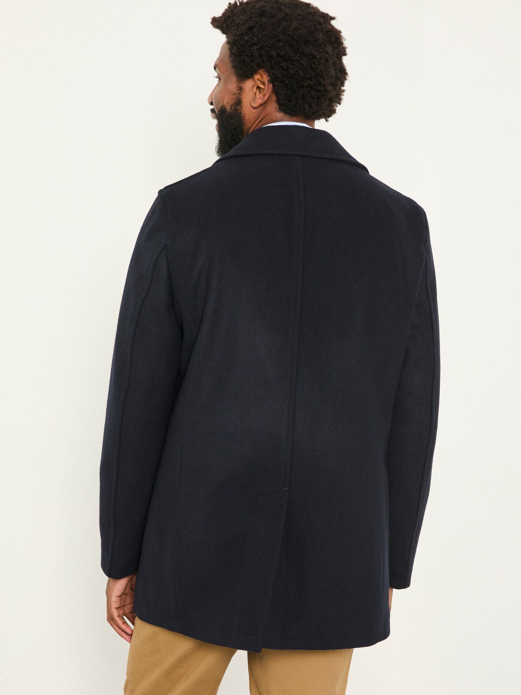 Navy Wool Mix Peacoat - Image 3 of 6