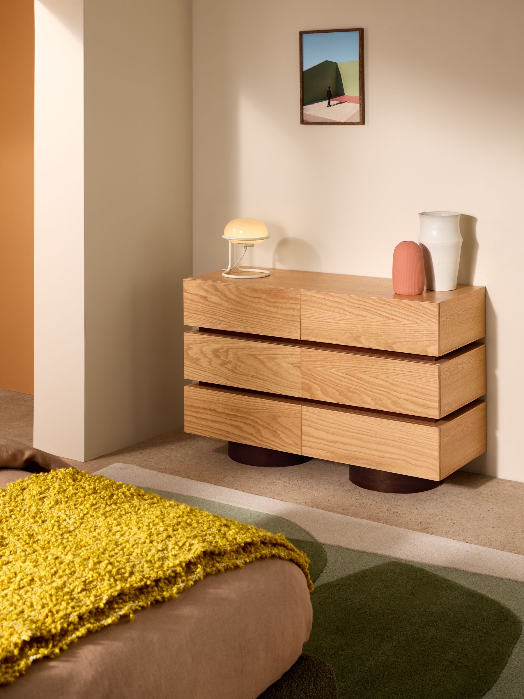 Bern Wide Chest of Drawers in Oak - Image 1 of 5 Bern Wide Chest of Drawers in Oak - Image 1 of 5