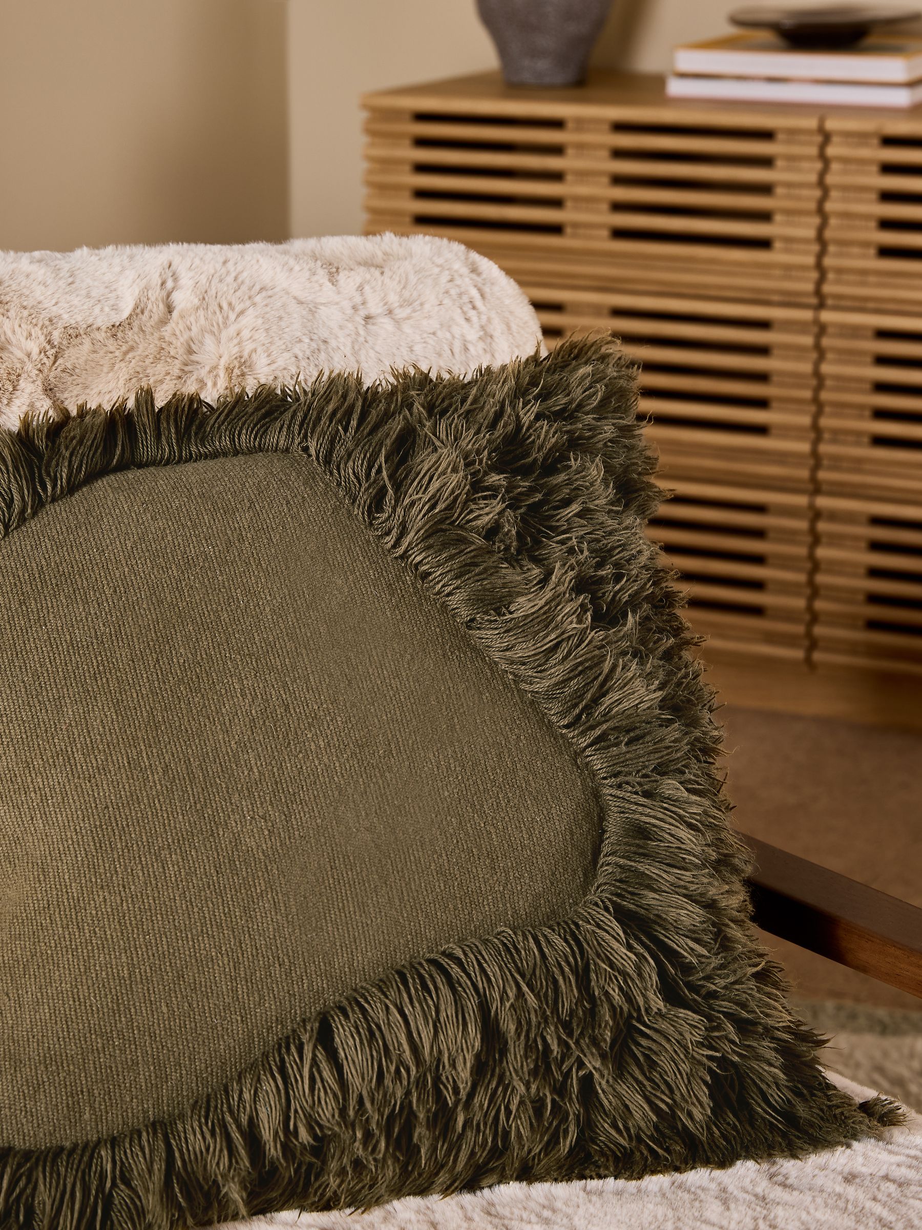 Nera Tufted Cushion in Green - Image 2 of 4 Nera Tufted Cushion in Green - Image 2 of 4