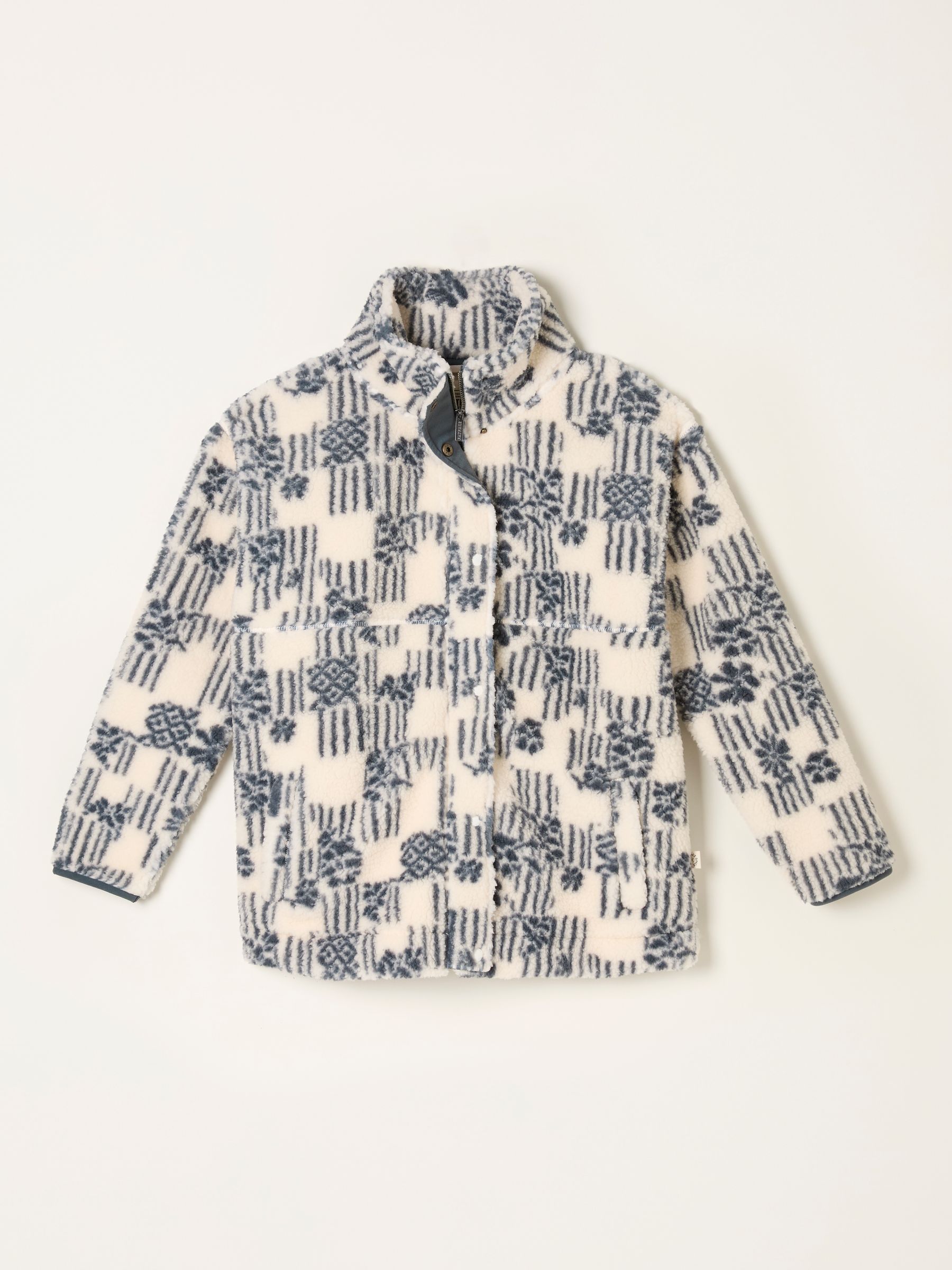 Rosie Ivory Papercut Floral Zip Through Fleece - Image 5 of 5