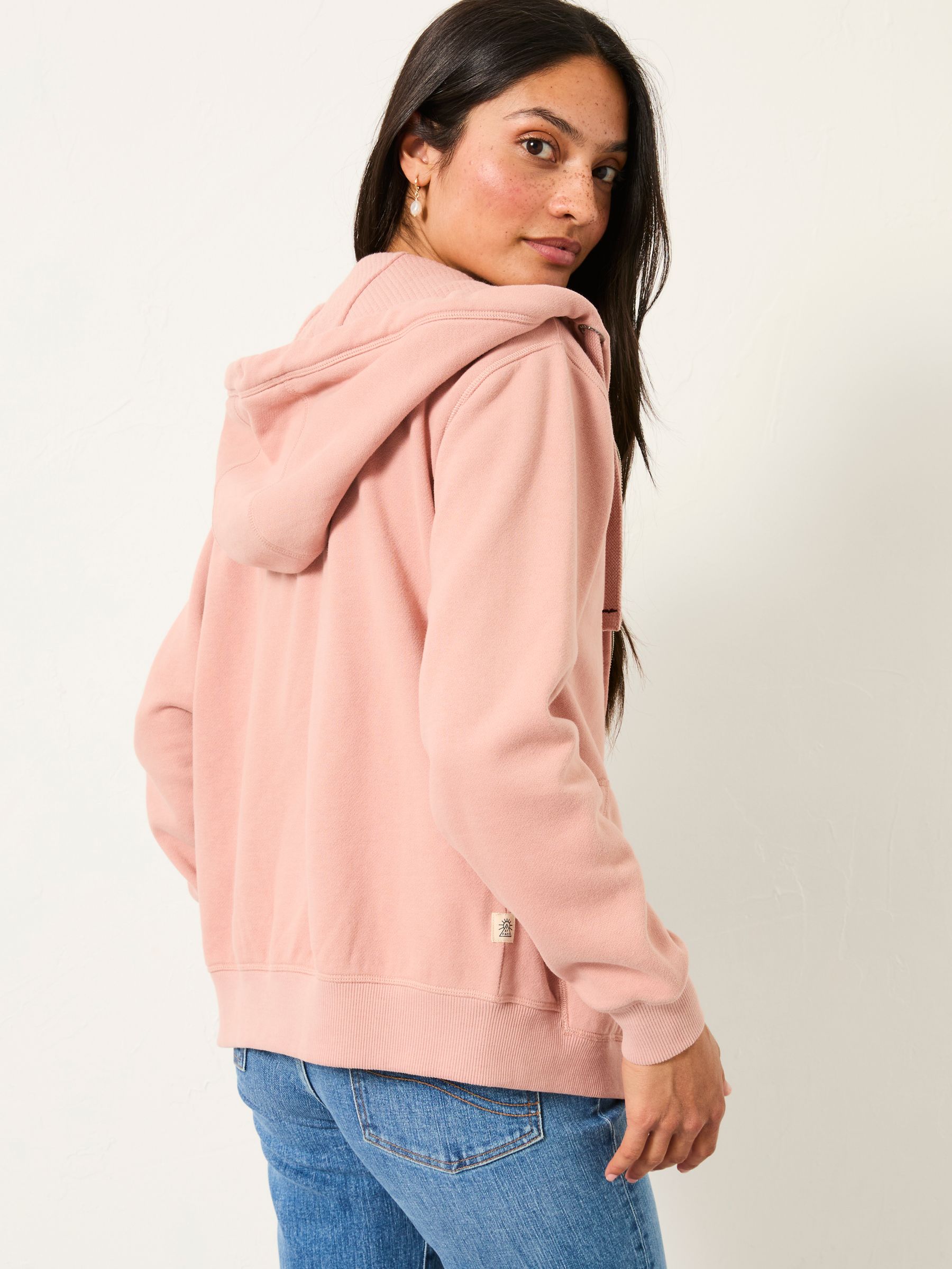 Amy Rose Pink Zip Through Hoodie - Image 2 of 5