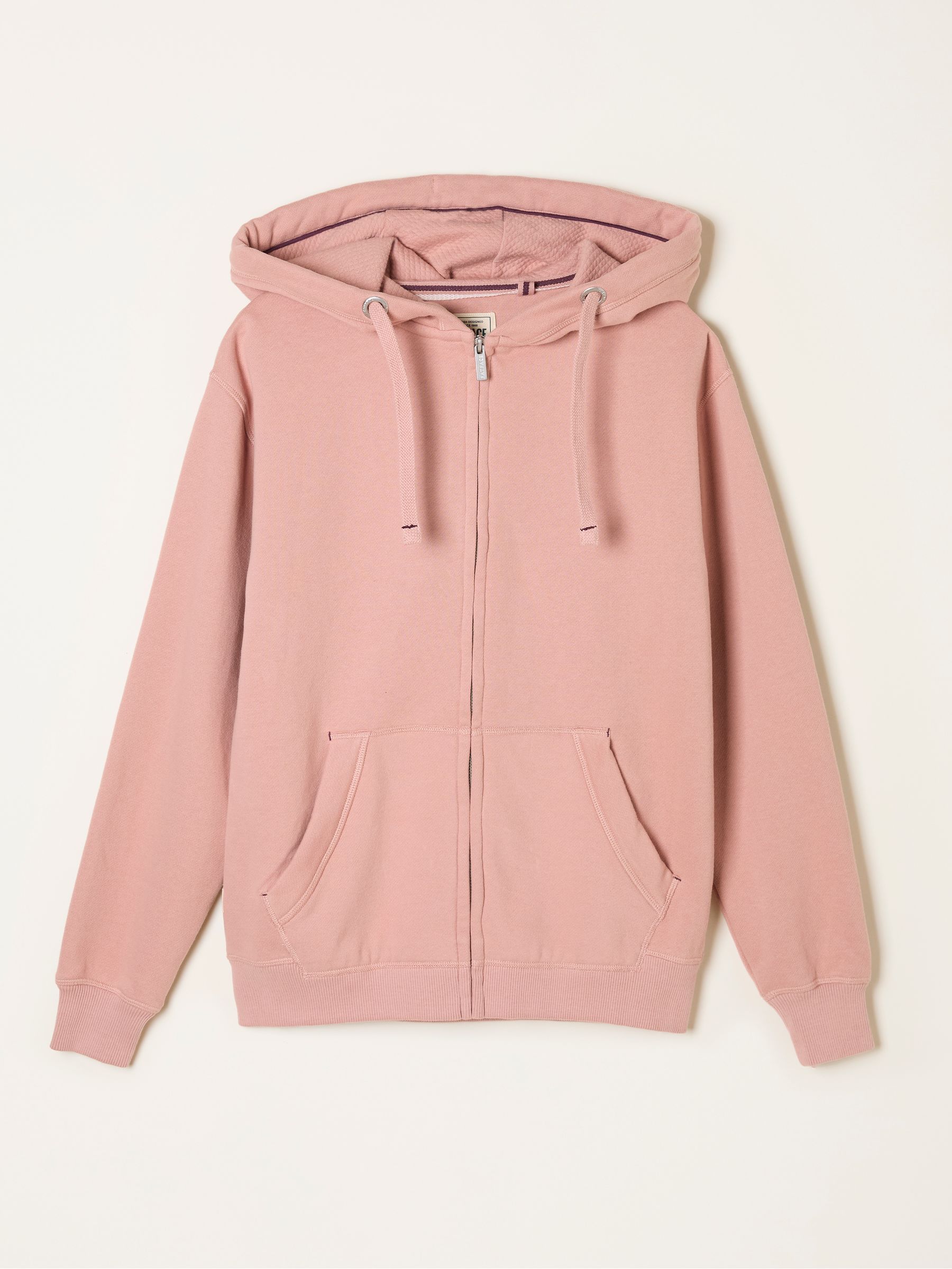 Amy Rose Pink Zip Through Hoodie - Image 5 of 5
