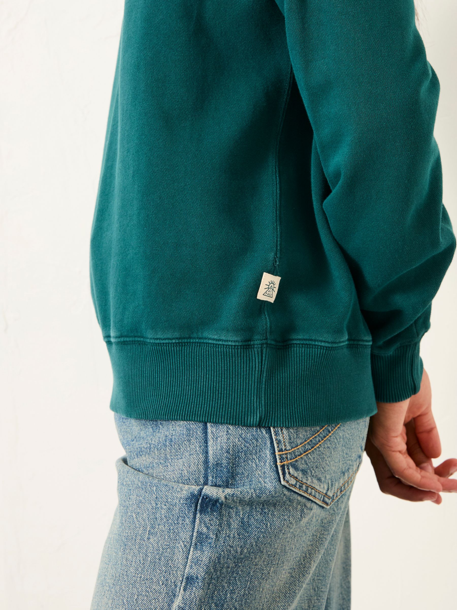 Georgia Dark Teal Blue Crew Sweatshirt - Image 4 of 5