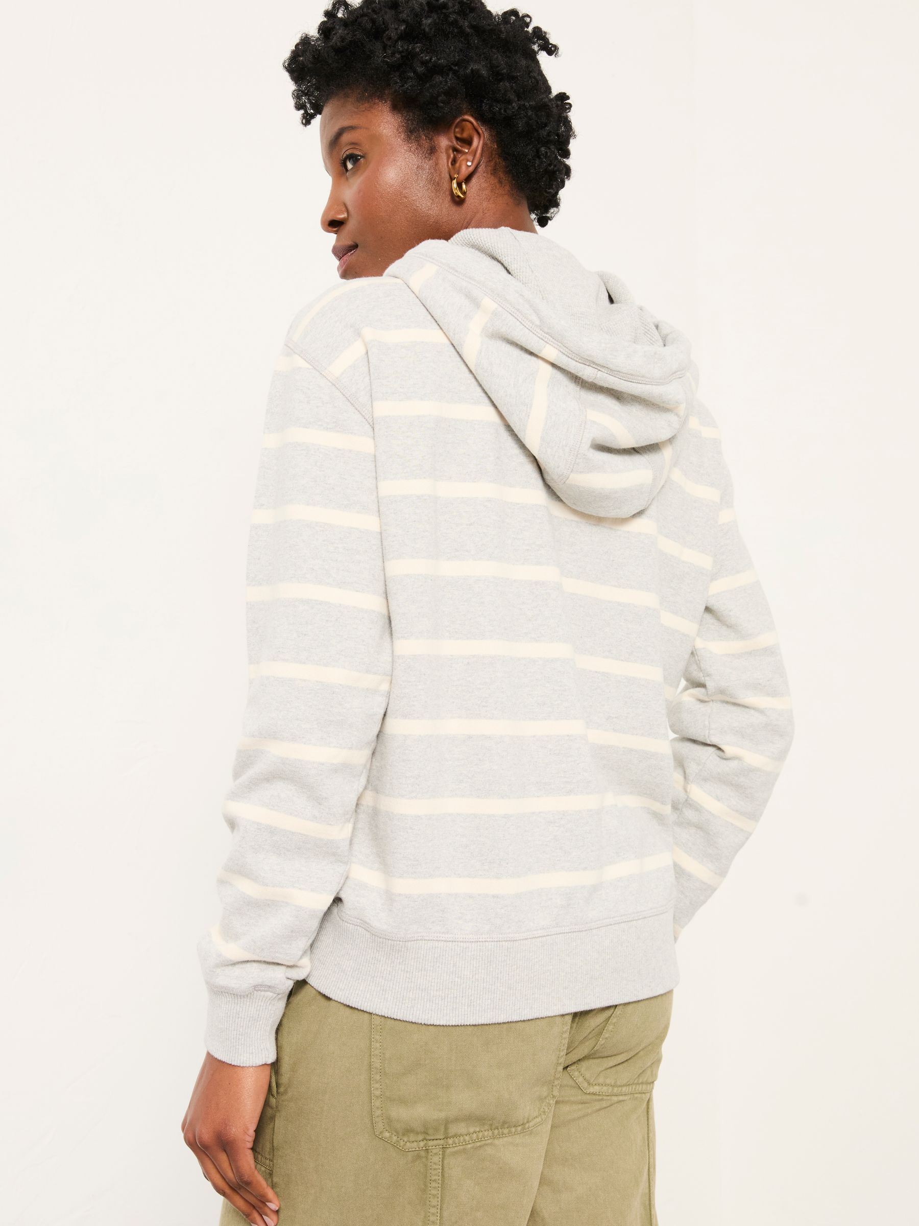 Izzy Grey Stripe Overhead Hoodie - Image 2 of 6