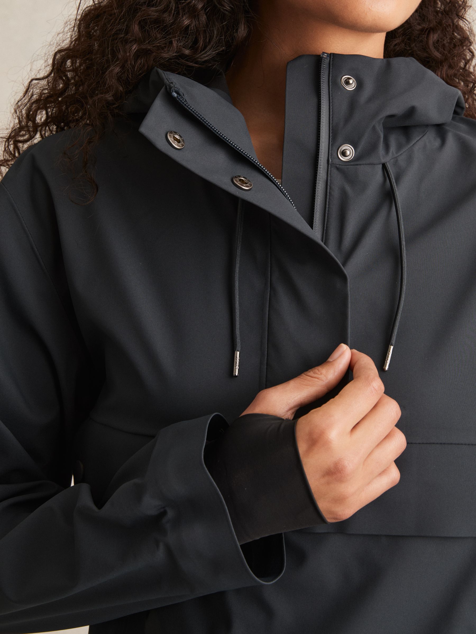 Rains Hardshell Short Jacket in Navy - Image 3 of 5