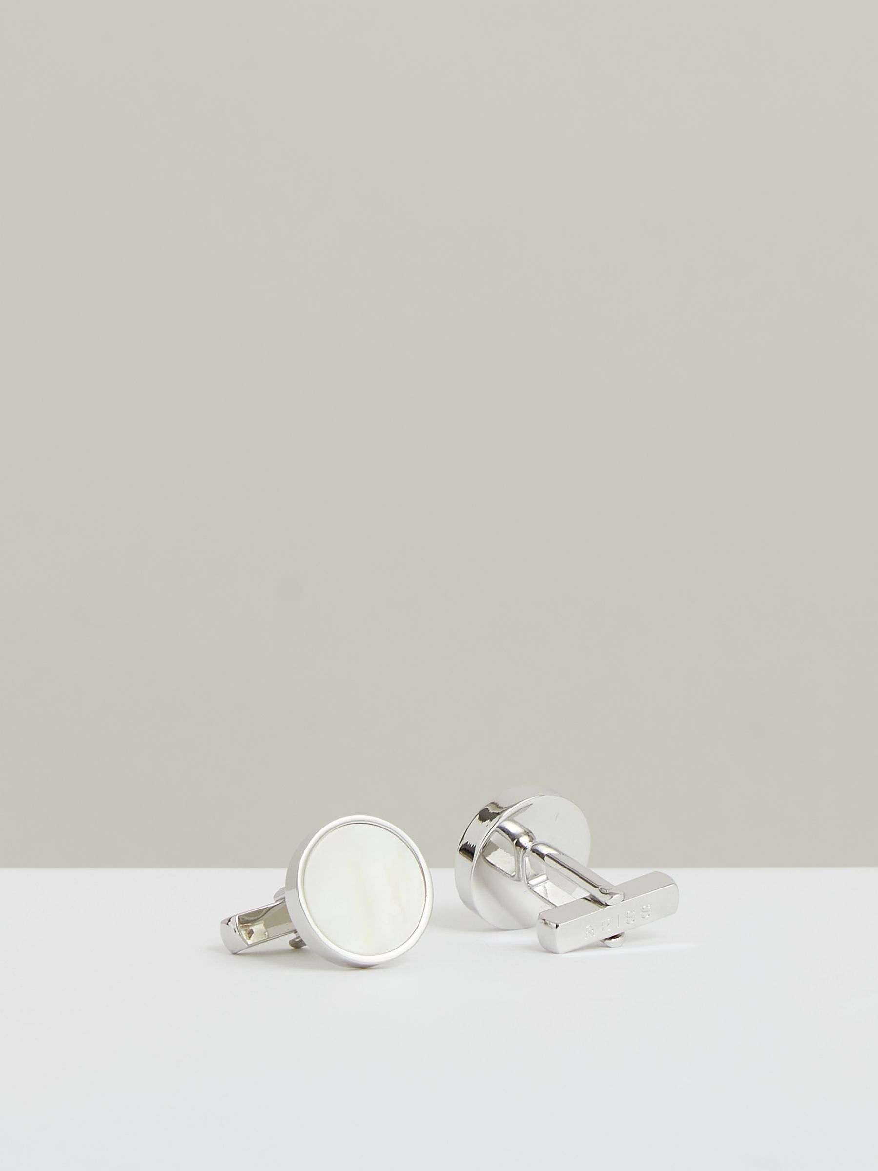 Cufflinks in Silver Tone /Mop - Image 3 of 5