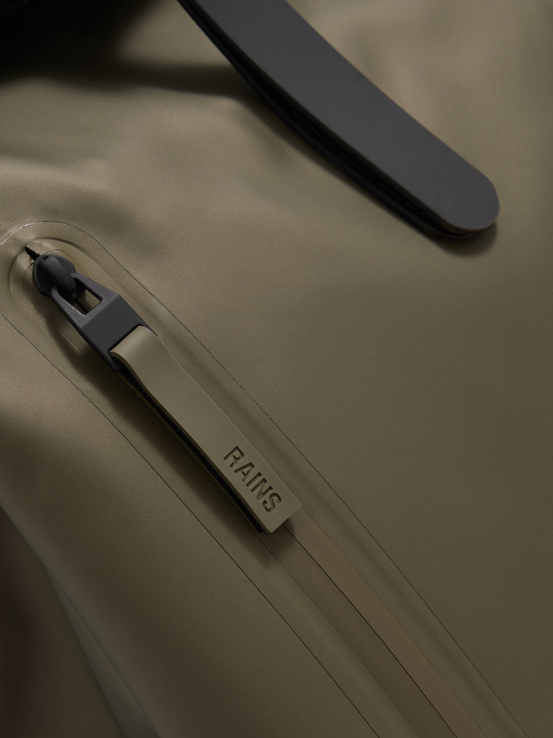 Rains Large Rolltop Rucksack in Revel Brass Green - Image 4 of 4