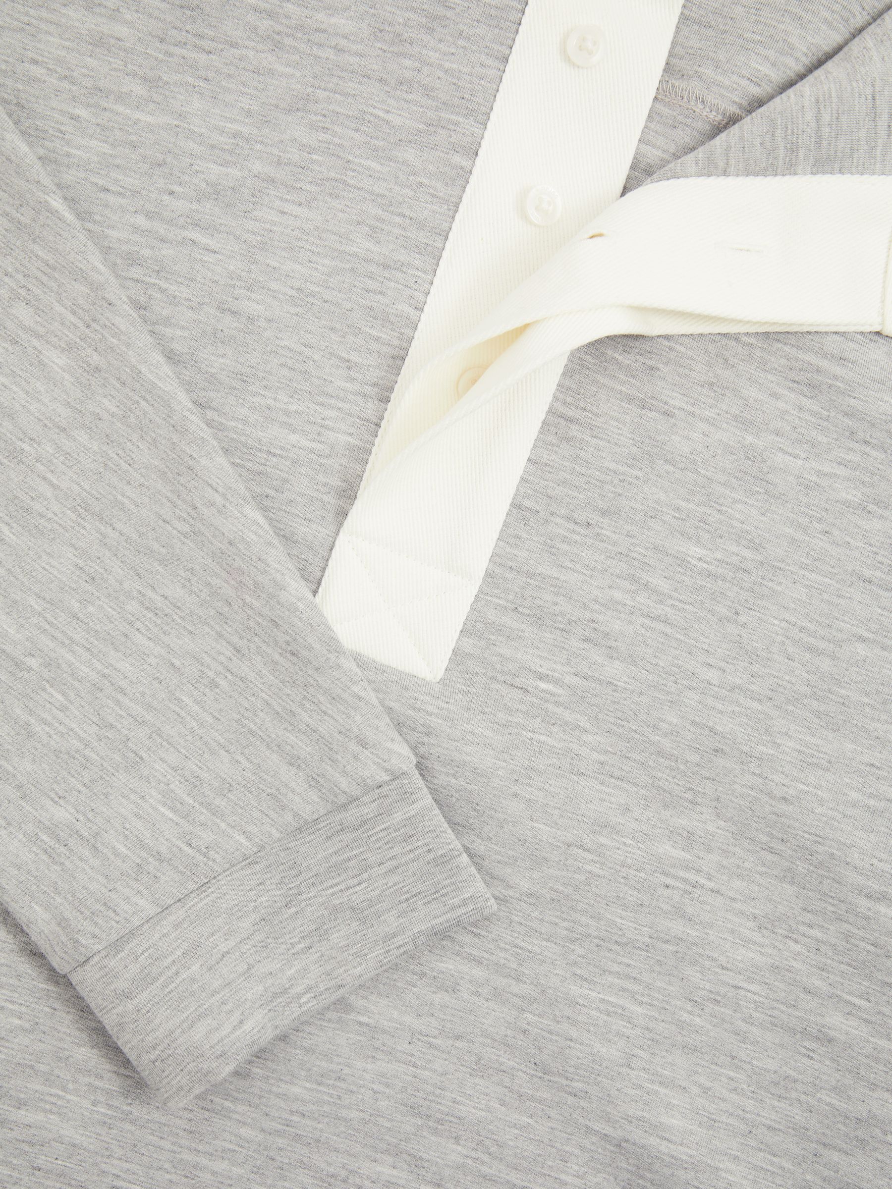 Jersey Rugby Shirt in Grey Melange - Image 6 of 6