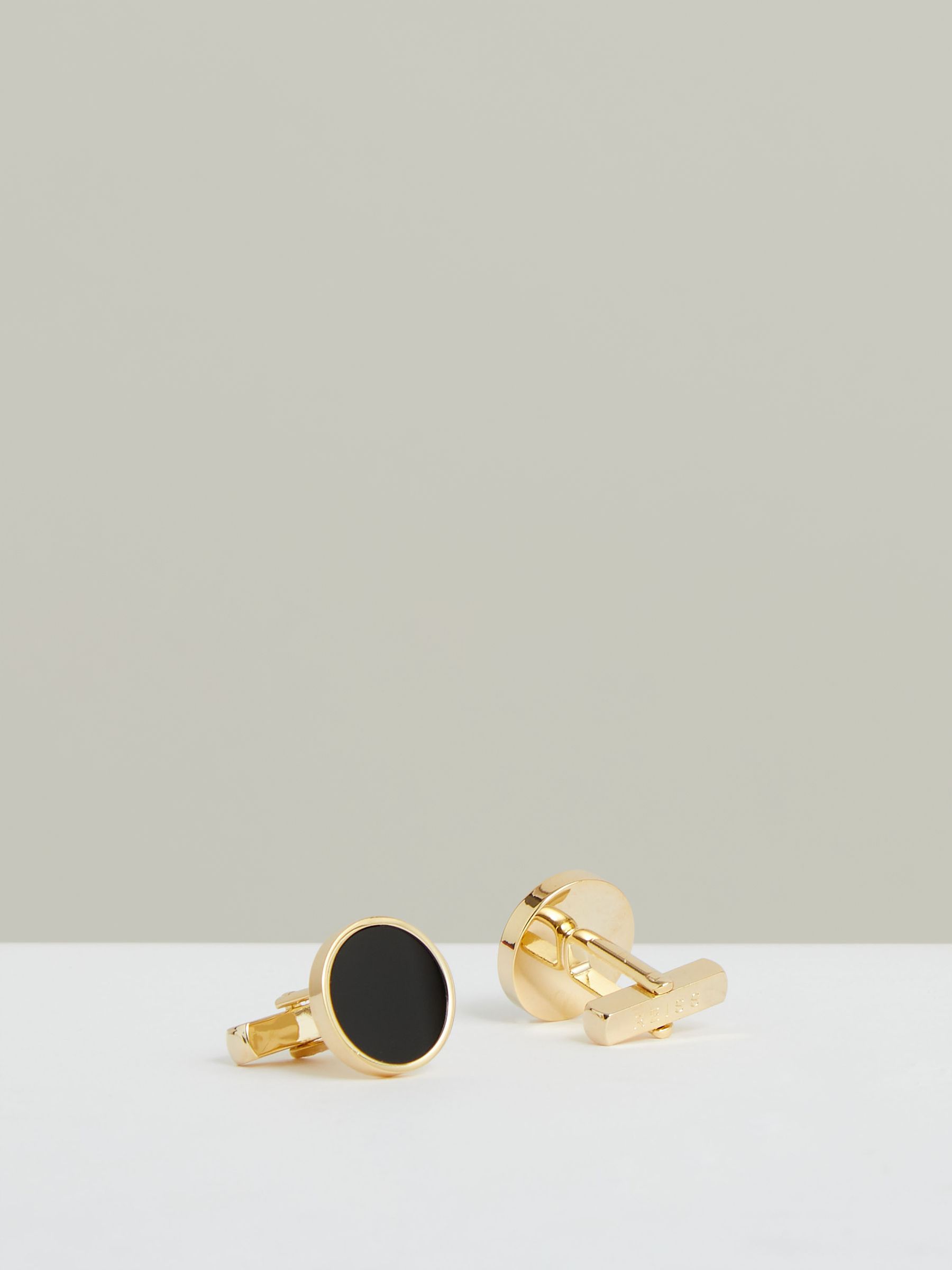 Cufflinks in Gold Tone /Onyx - Image 2 of 4