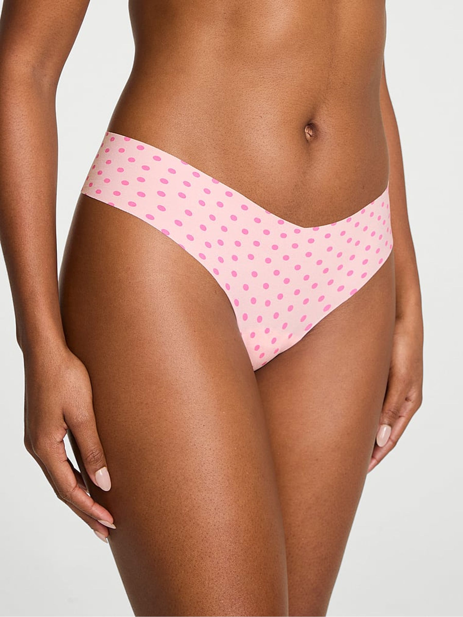 Purest Pink Dot Thong Knickers - Image 1 of 3