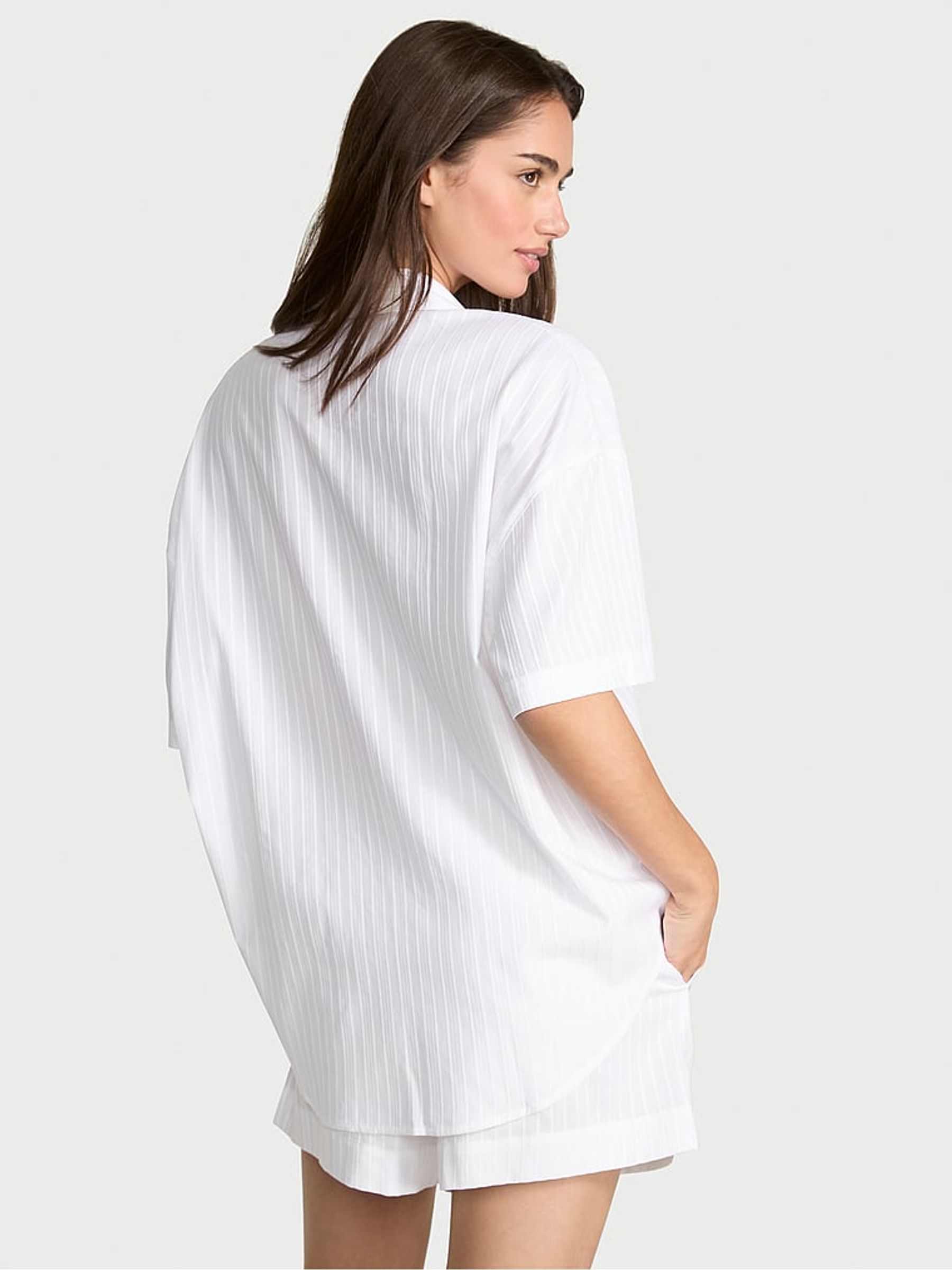 White Cotton Modal Short Pyjama Set - Image 2 of 2