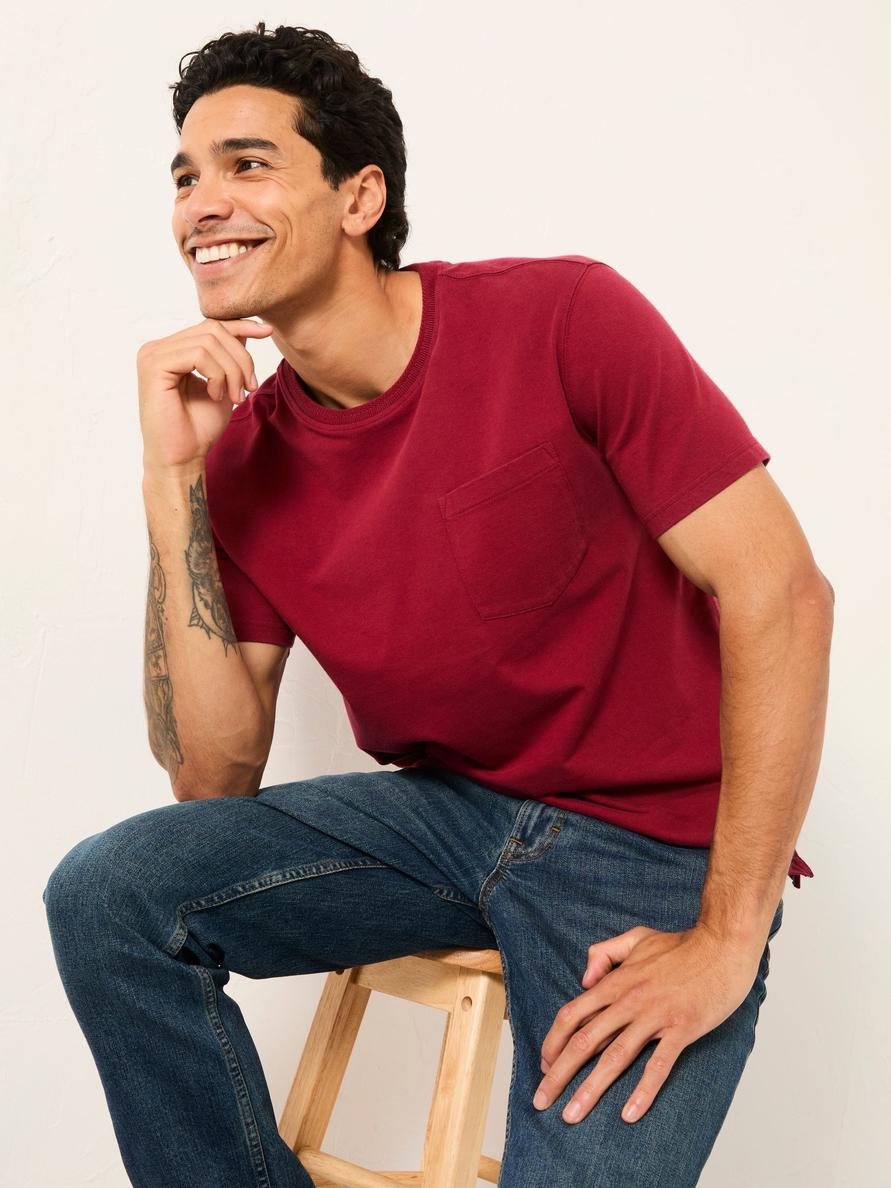 Cove Berry Red Pocket T-Shirt - Image 4 of 5