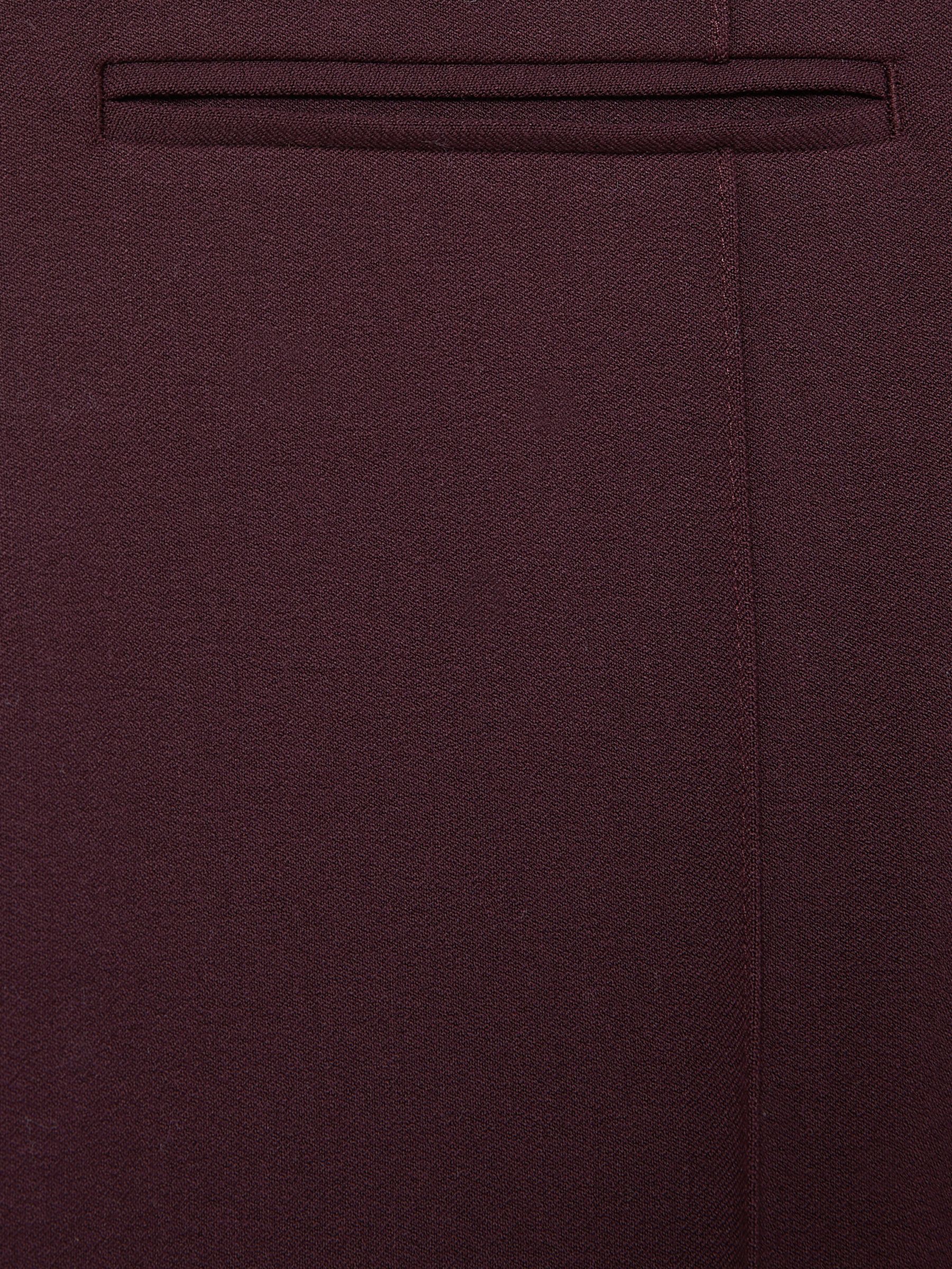 Petite High Rise Flared Trousers in Burgundy - image 5