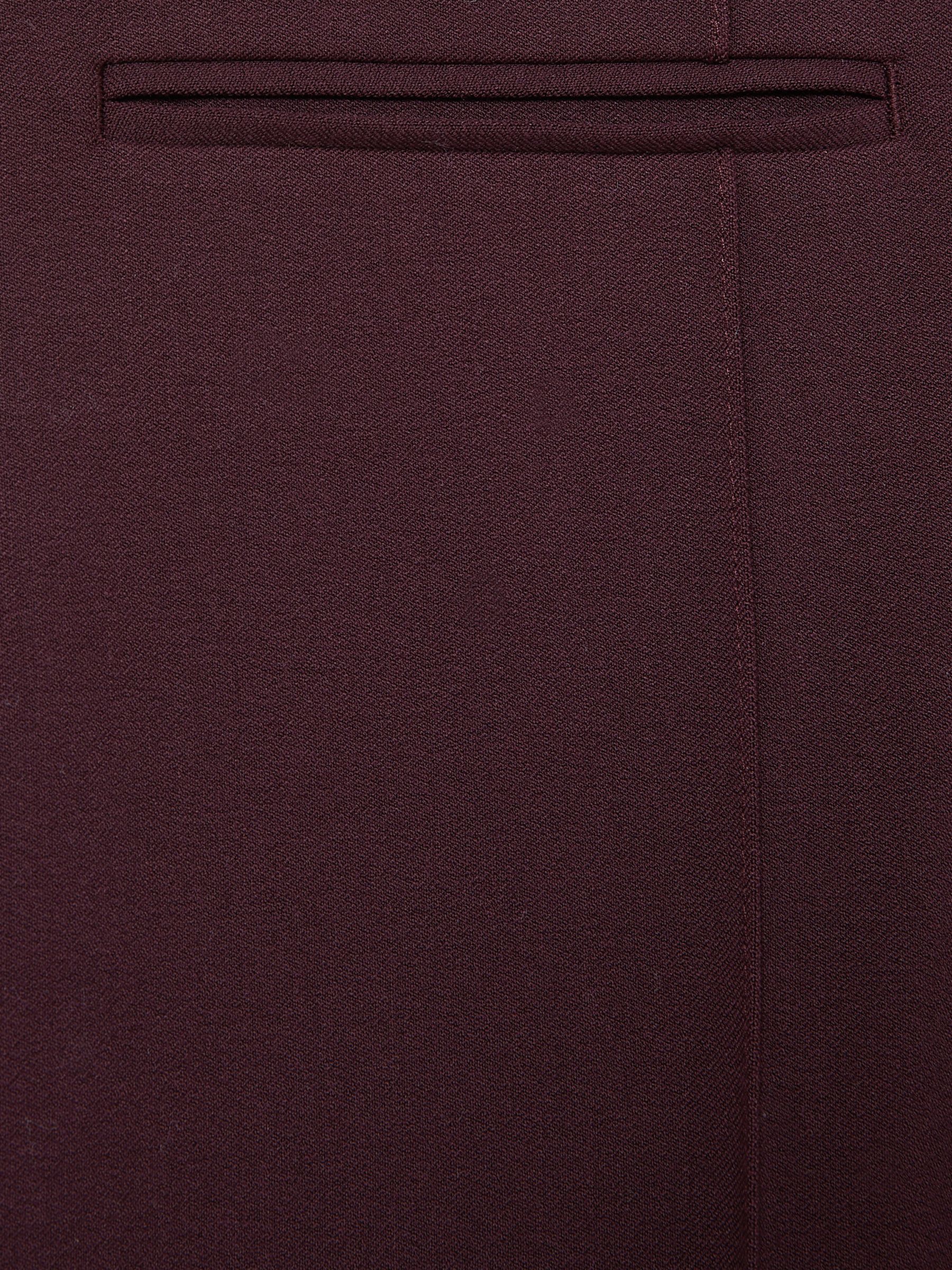 Petite High Rise Flared Trousers in Burgundy - Image 6 of 7