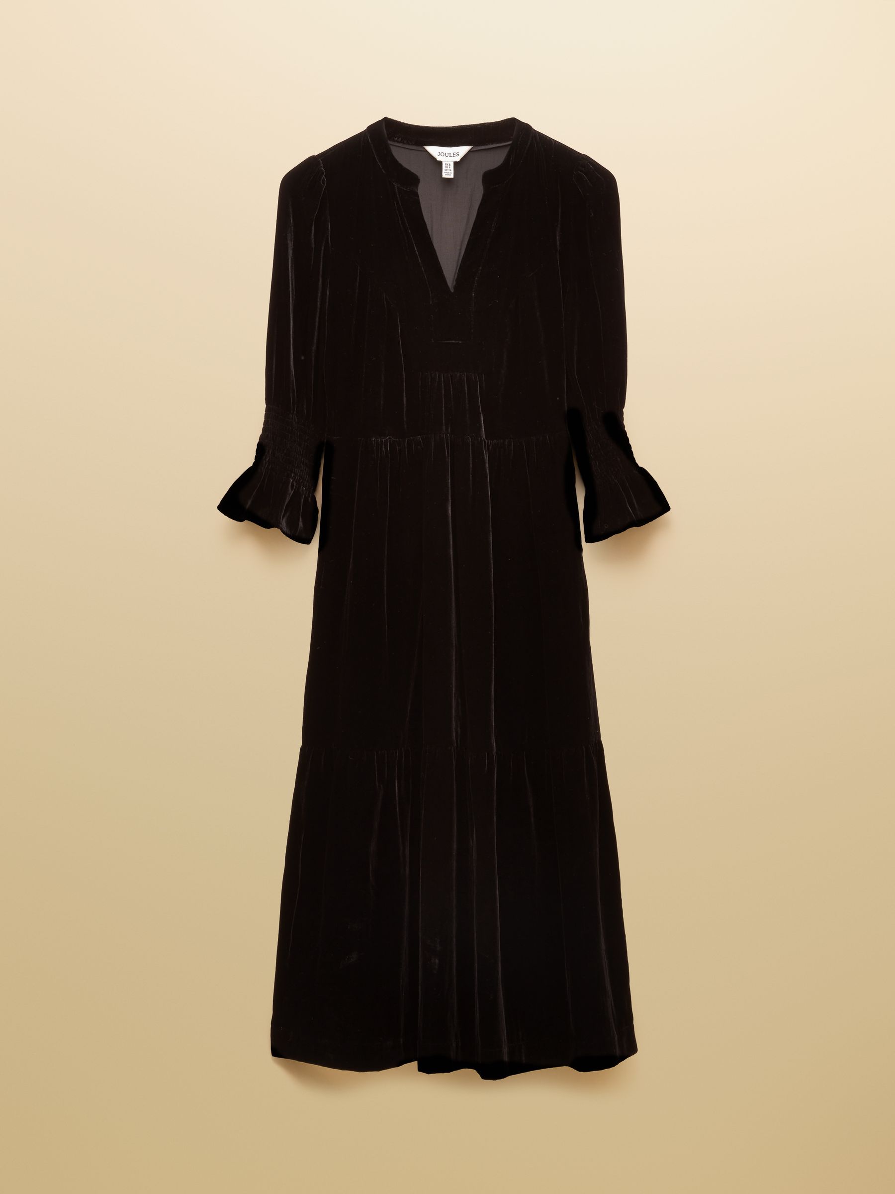 Rosalind Black Velvet V-Neck Dress - Image 7 of 7 Rosalind Black Velvet V-Neck Dress - Image 7 of 7