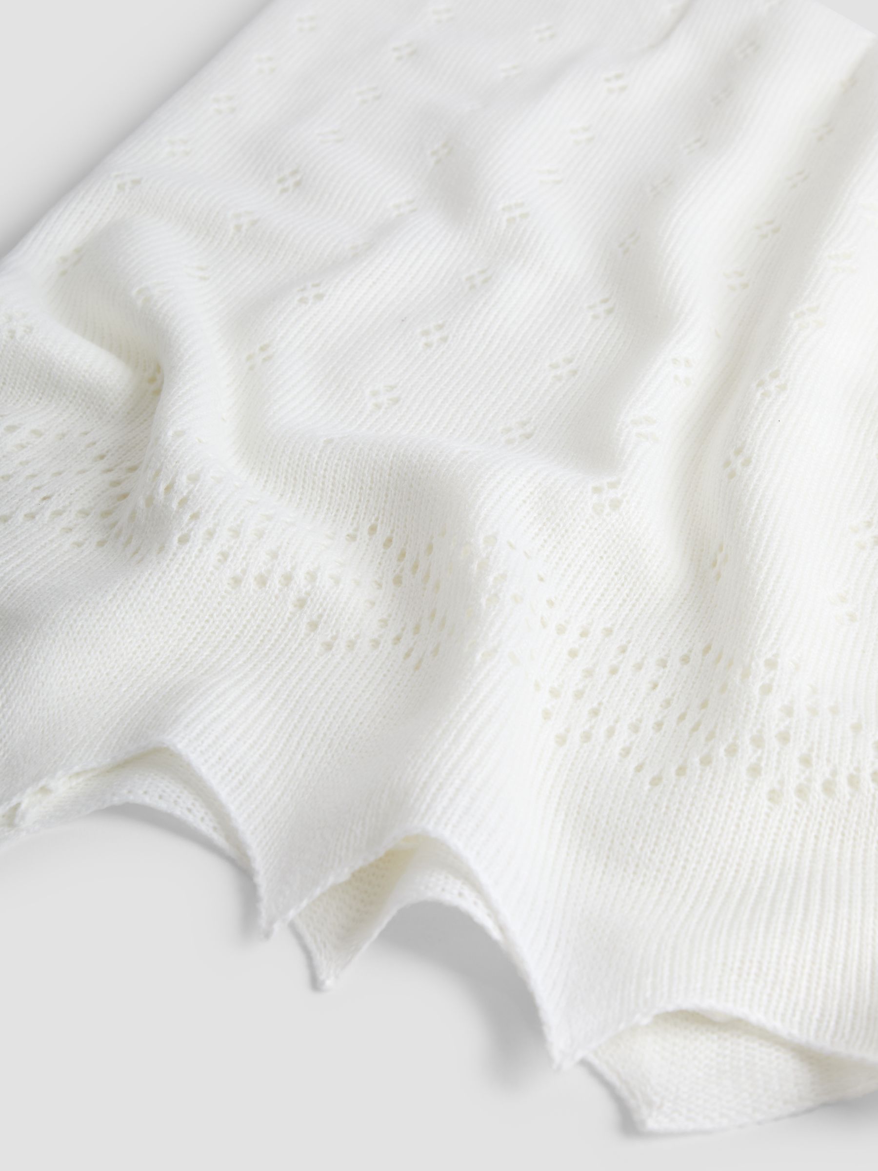 White Traditional Newborn Shawl - Image 4 of 5