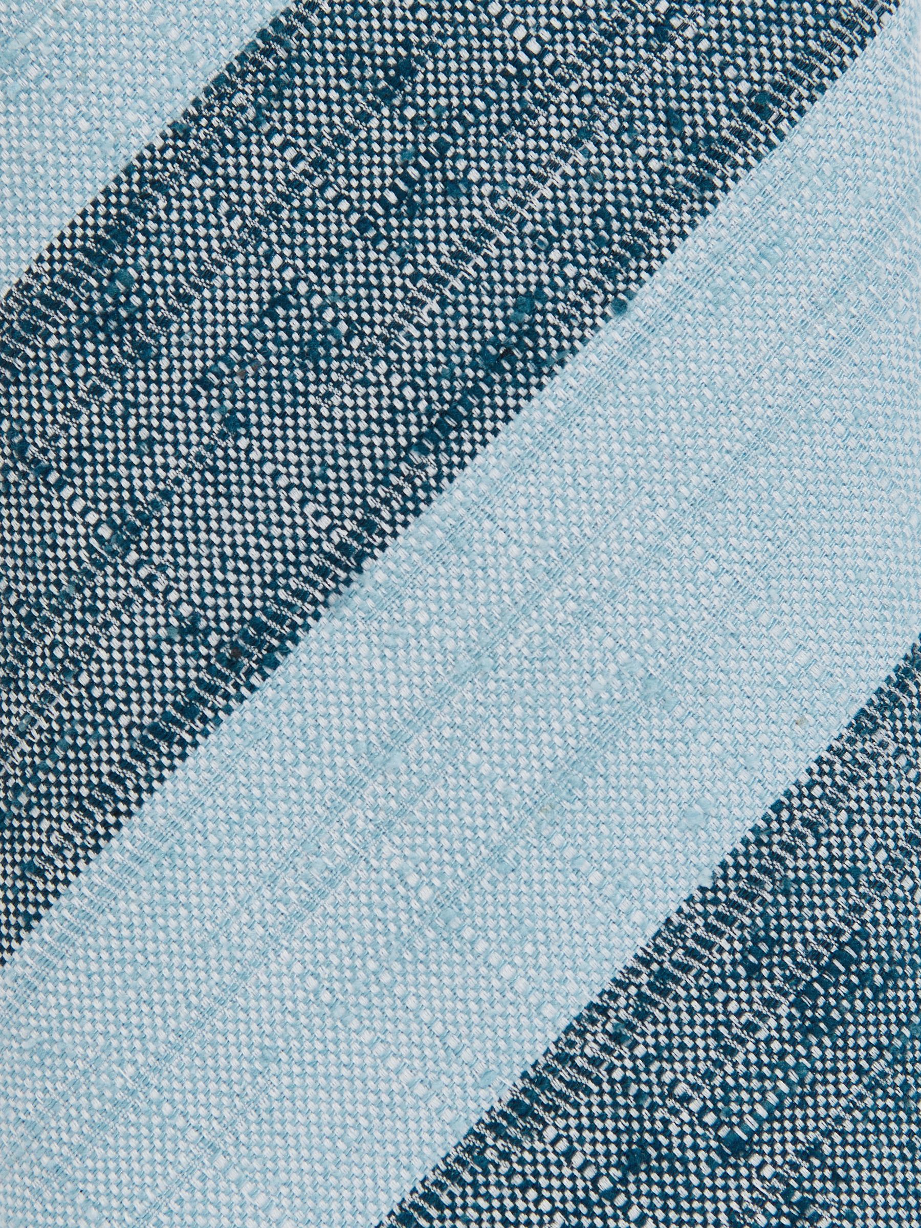 Silk-Blend Textured Stripe Tie in Soft Blue - image 3