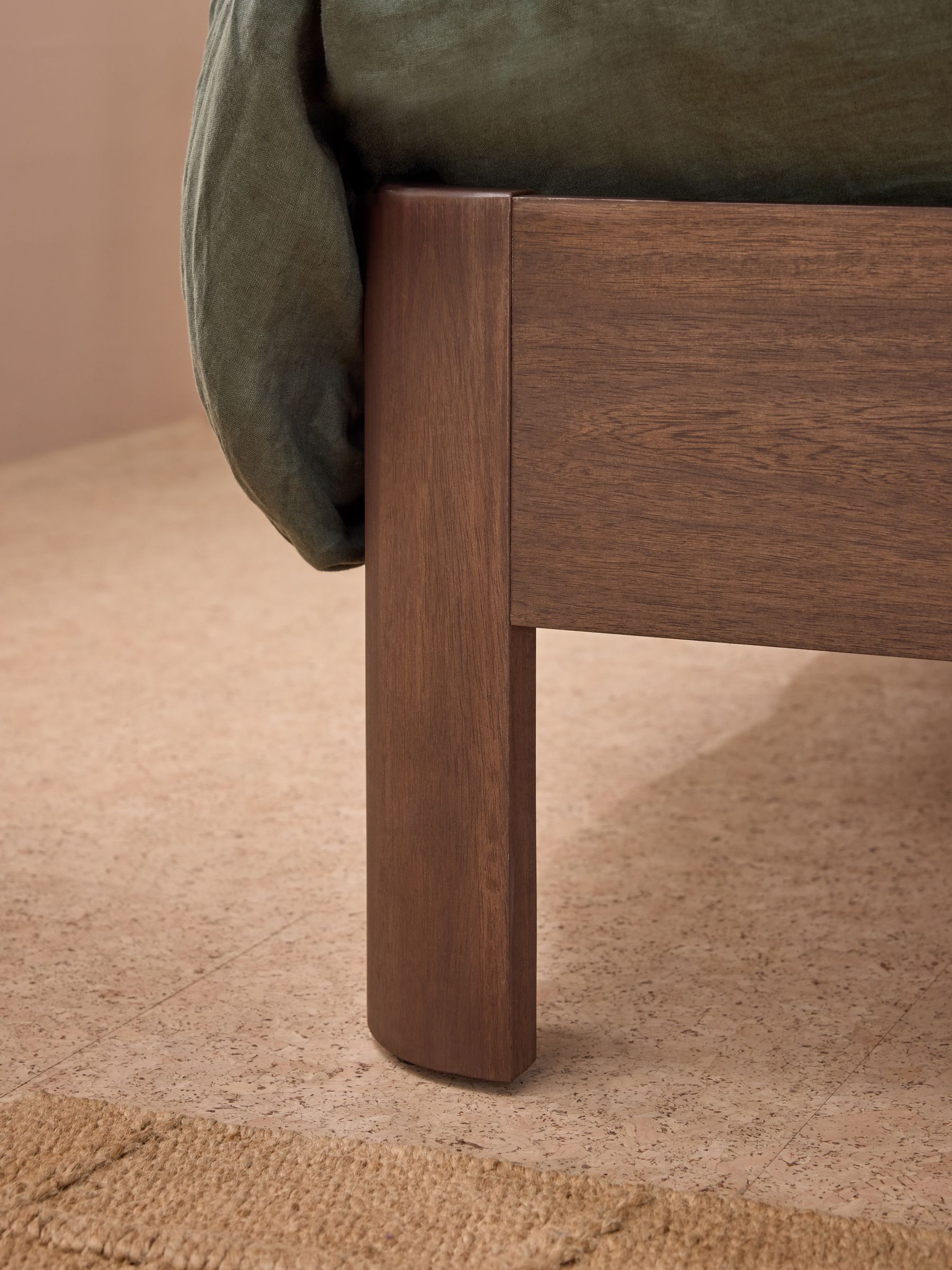 Cale Check Rust Brown Bed Evander - Image 3 of 5