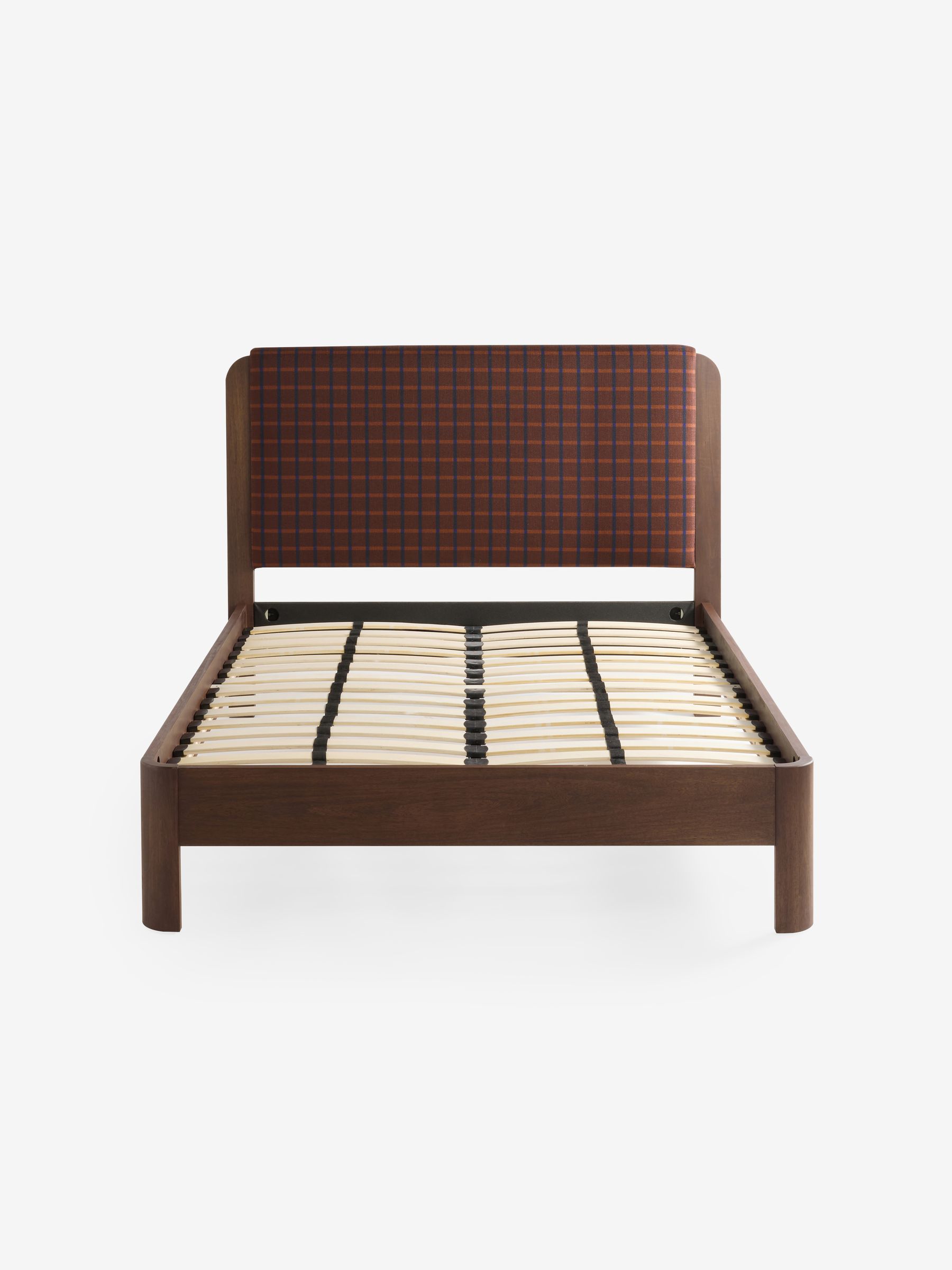 Cale Check Rust Brown Bed Evander - Image 4 of 5