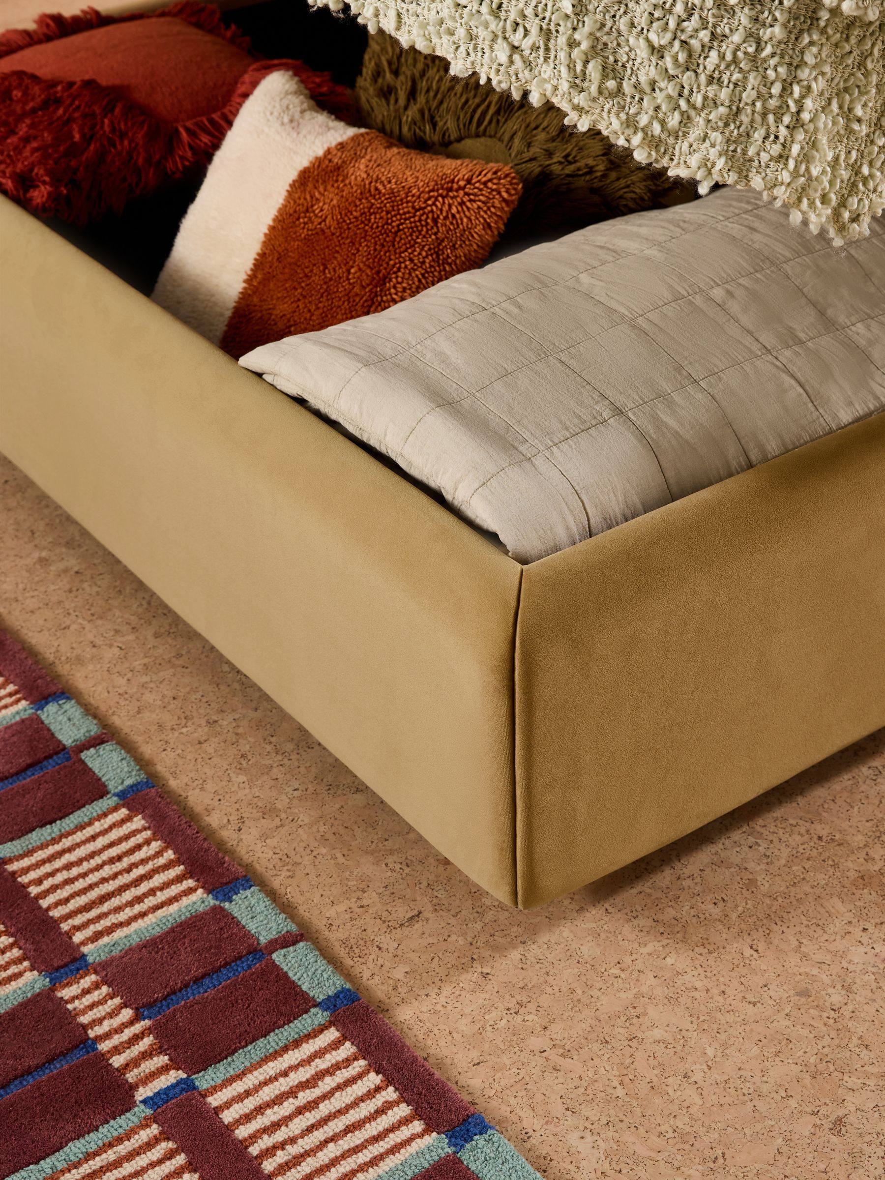 Hanson Ottoman Storage Bed in Velvet Soft Caramel - Image 3 of 5