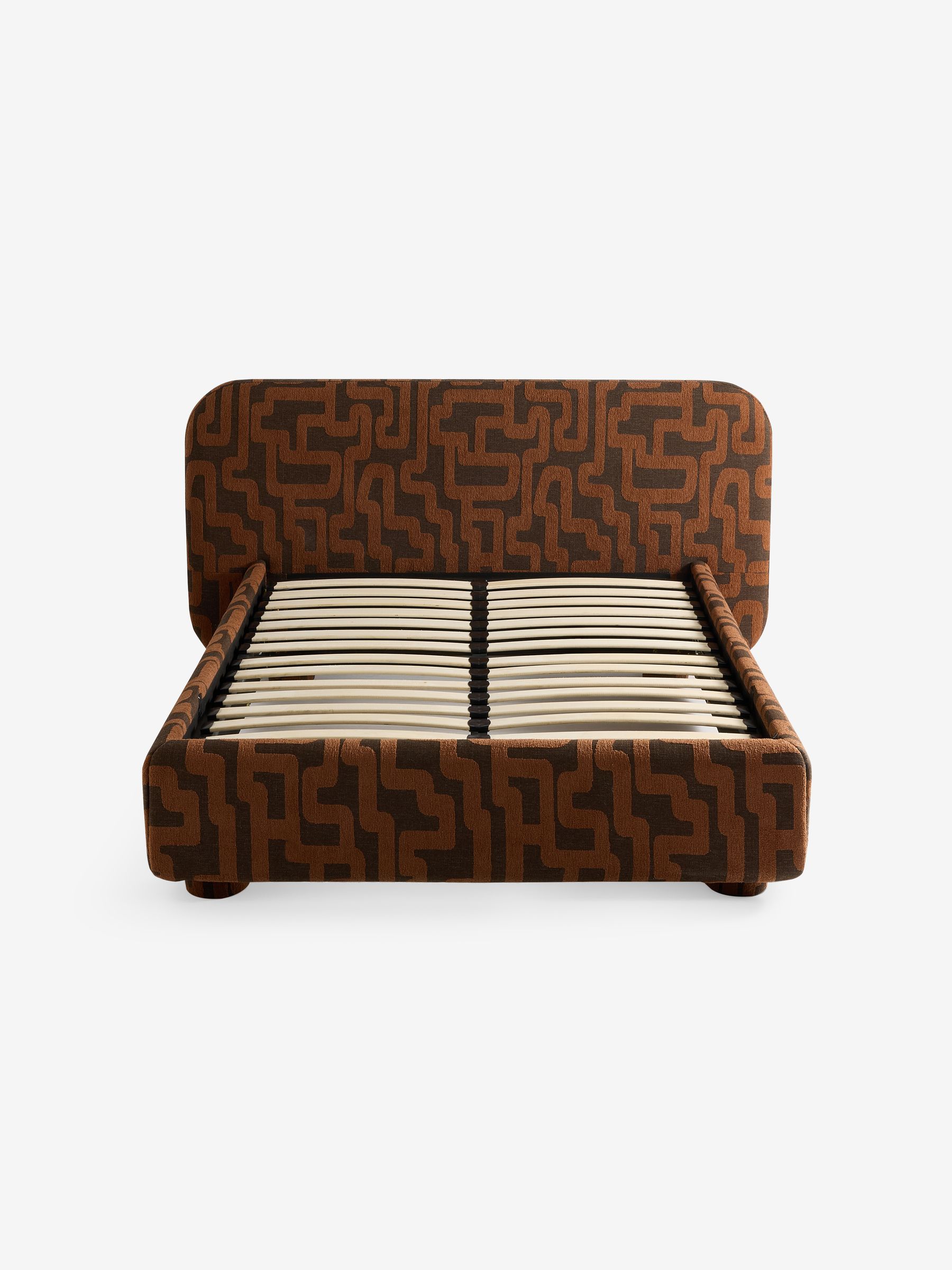 Hanson Ottoman Storage Bed in Chocolate Brown Clyde Abstract - Image 5 of 5
